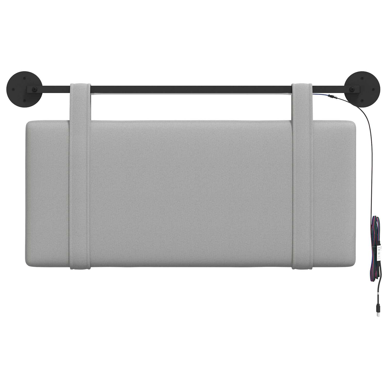 Tête de lit suspendue Gris nuage Tissu - XIOS