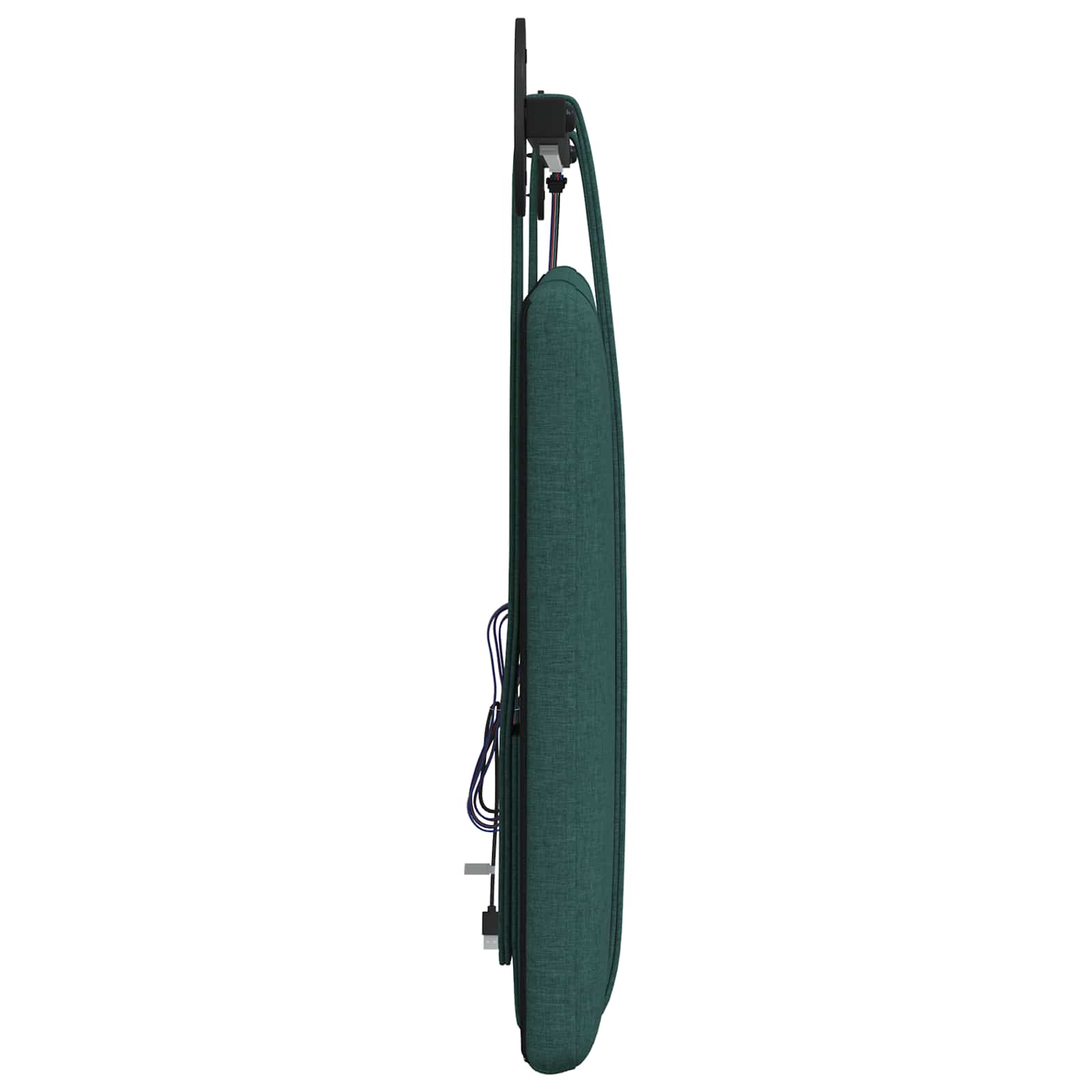 Tête de lit suspendue Avec lumière LED Vert foncé Tissu - XIOS