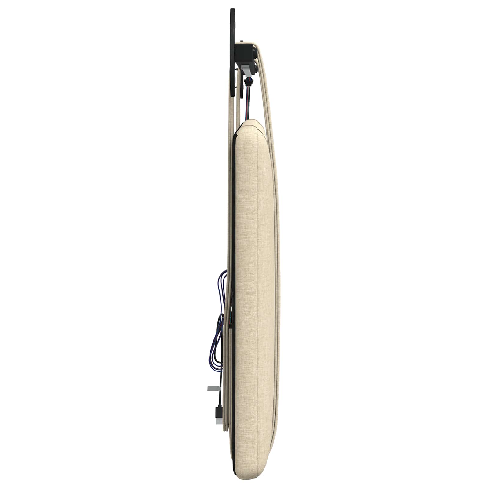 Tête de lit suspendue Avec lumière LED Crème Tissu - XIOS