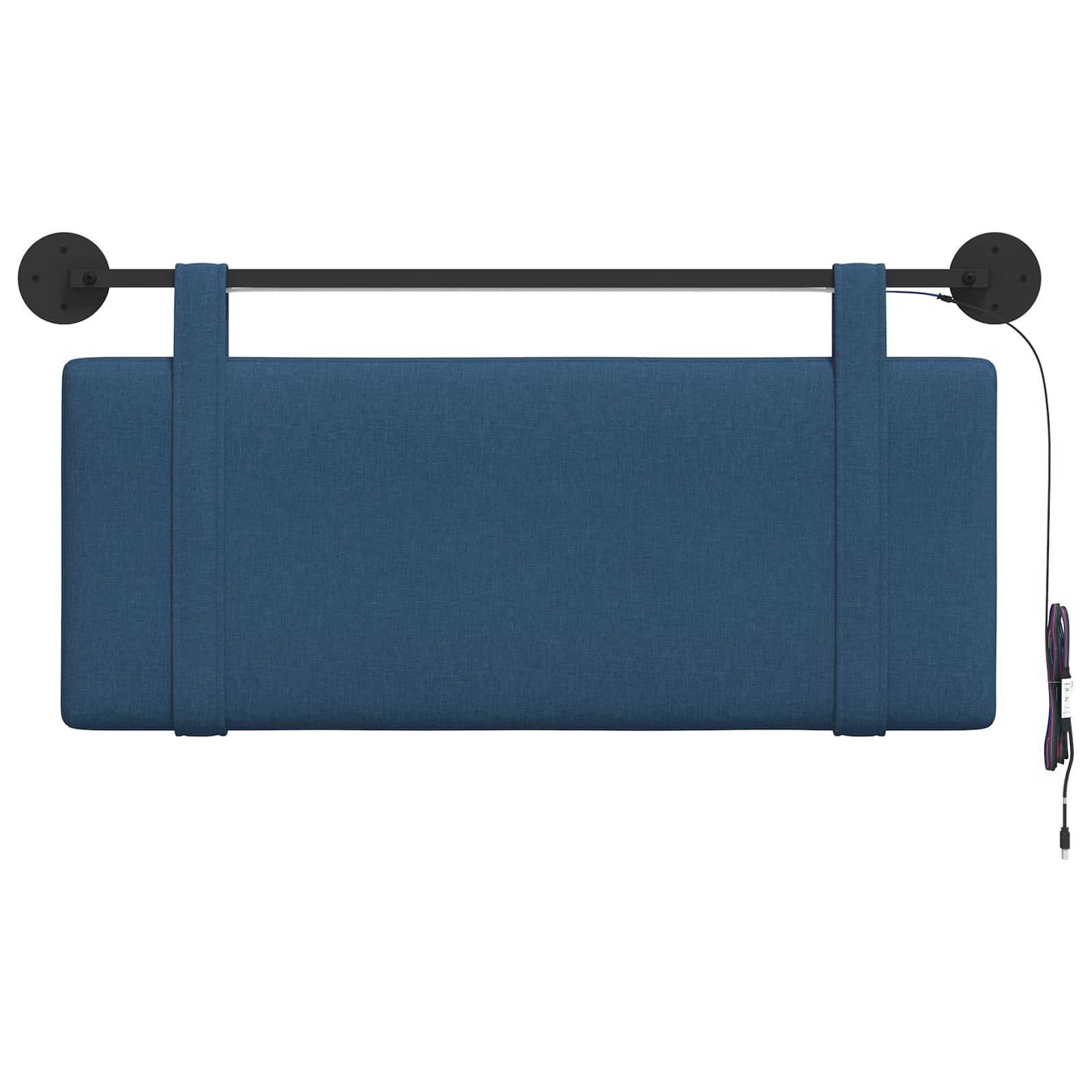 Tête de lit suspendue Avec lumière LED Bleu Tissu - XIOS