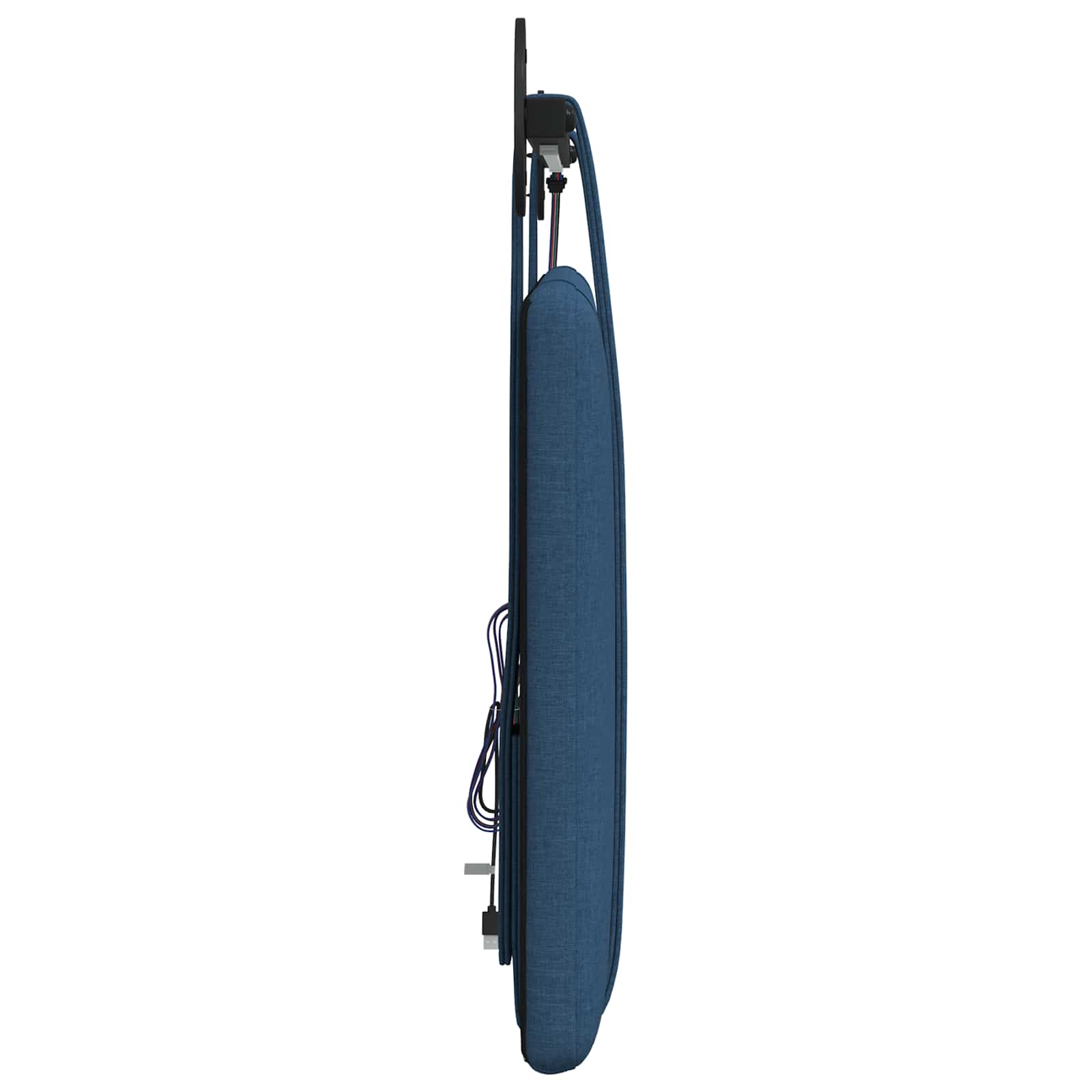 Tête de lit suspendue Avec lumière LED Bleu Tissu - XIOS