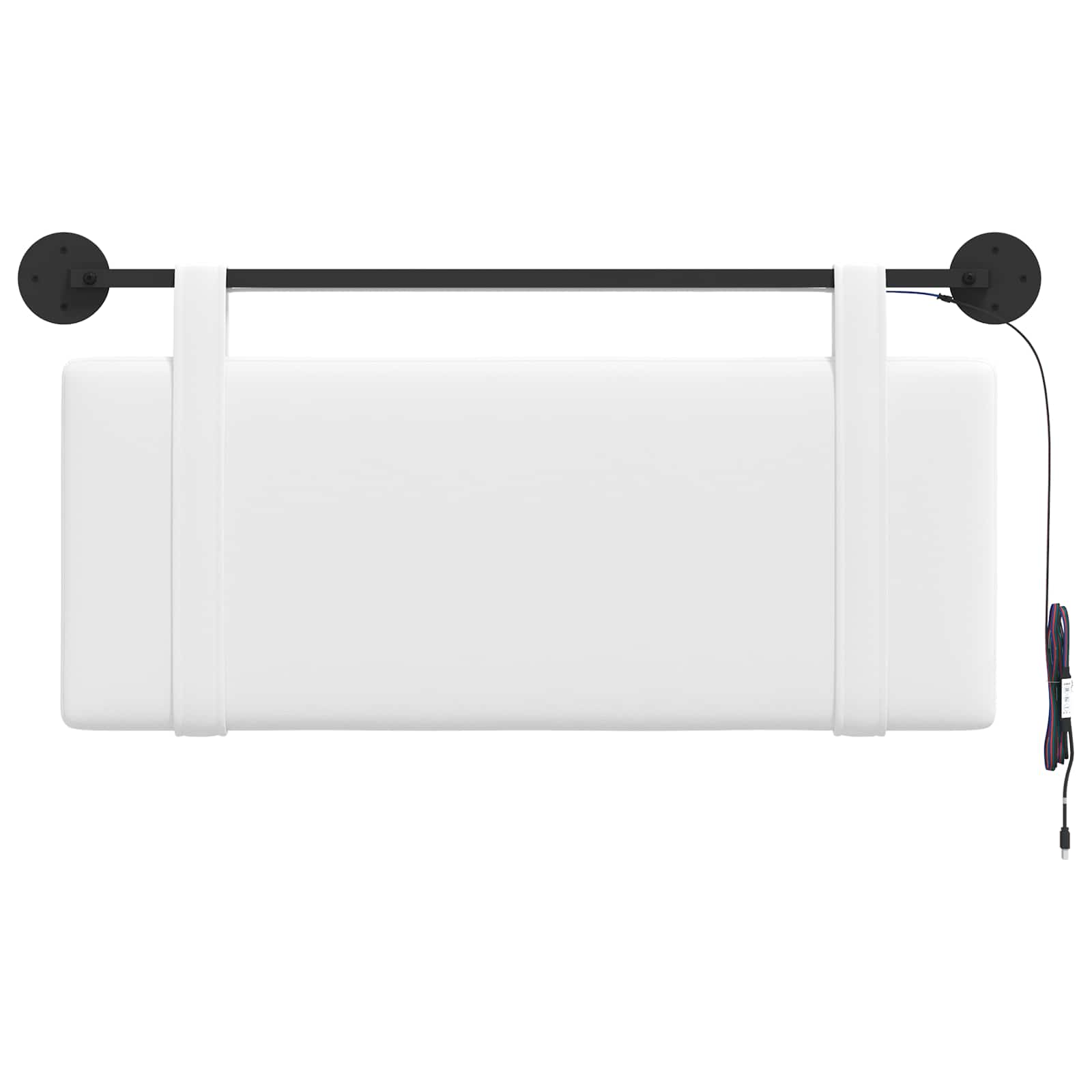 Tête de lit suspendue Avec lumière LED Blanc Tissu - XIOS