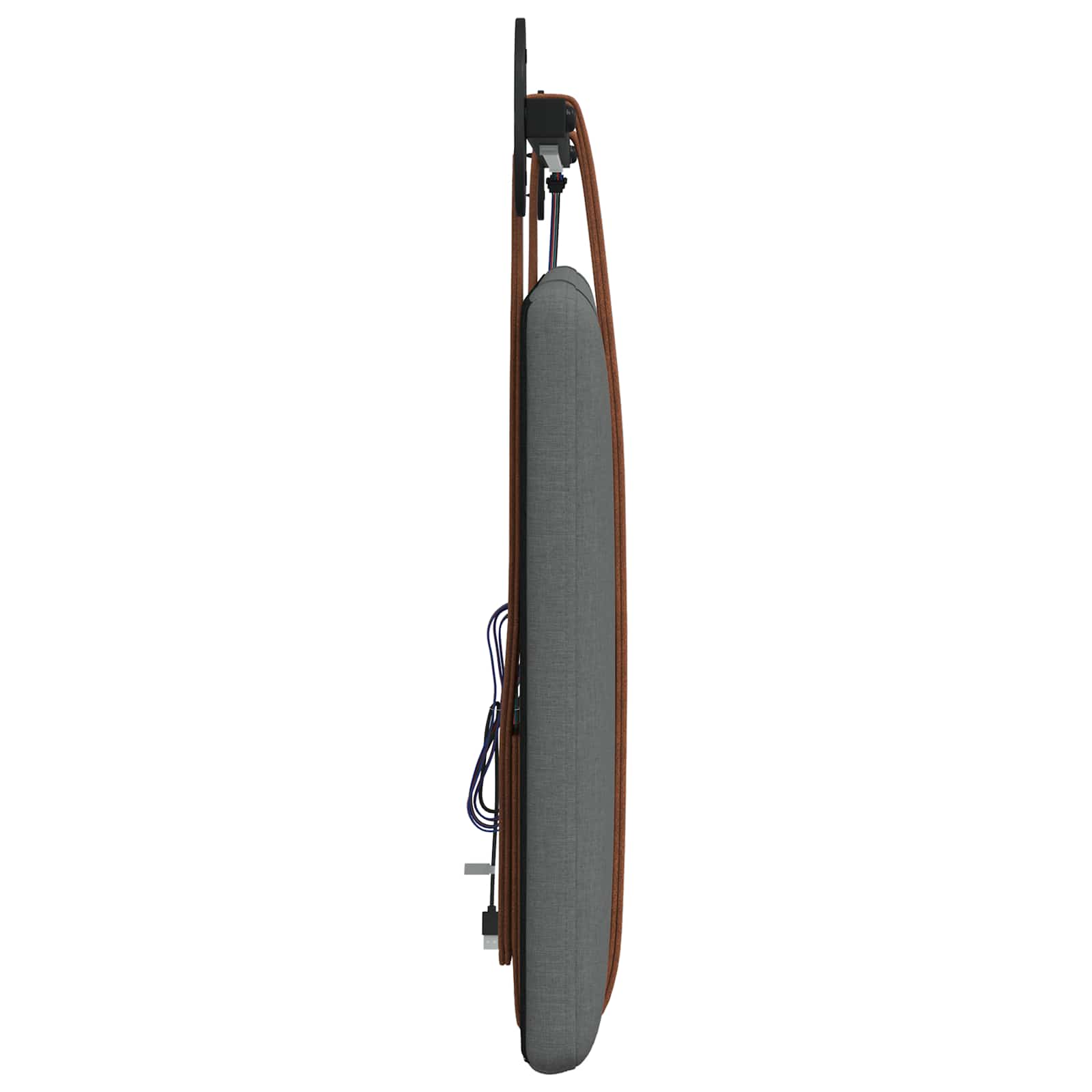 Tête de lit suspendue Avec lumière LED Gris foncé PU antique - XIOS