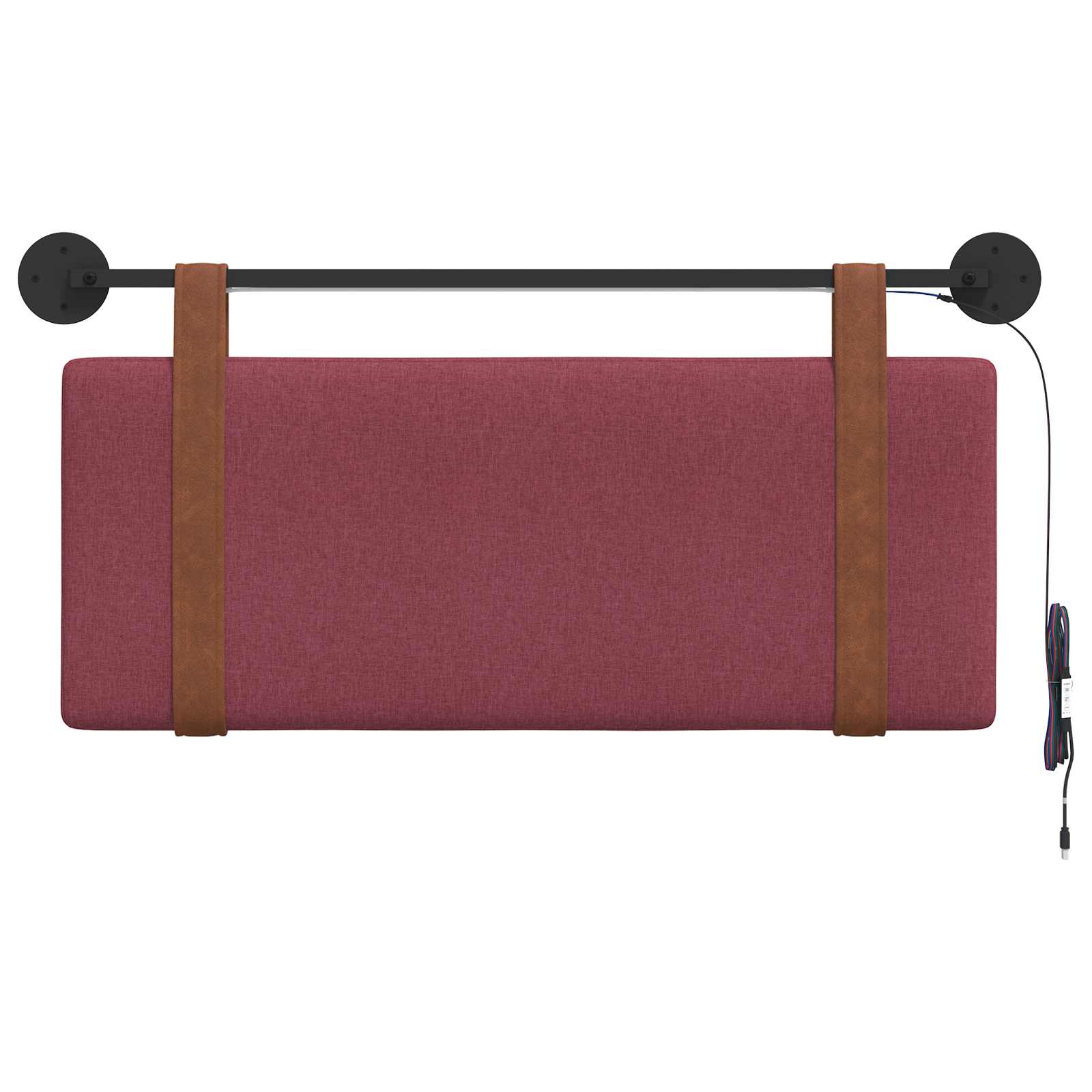 Tête de lit suspendue Avec lumière LED Bordeaux PU antique - XIOS