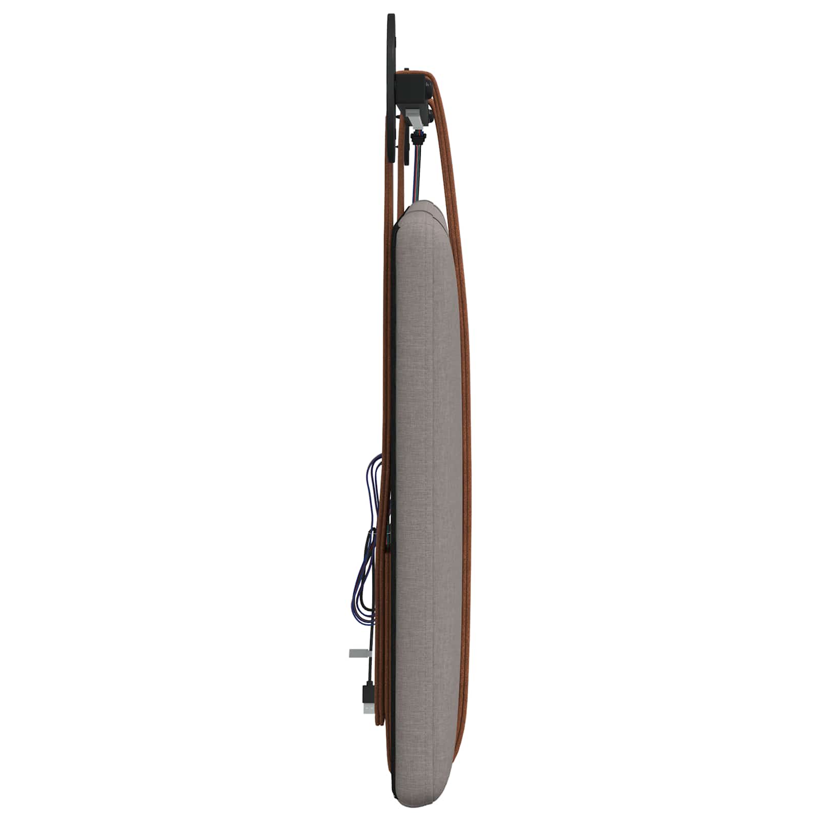 Tête de lit suspendue Avec lumière LED Taupe PU antique - XIOS