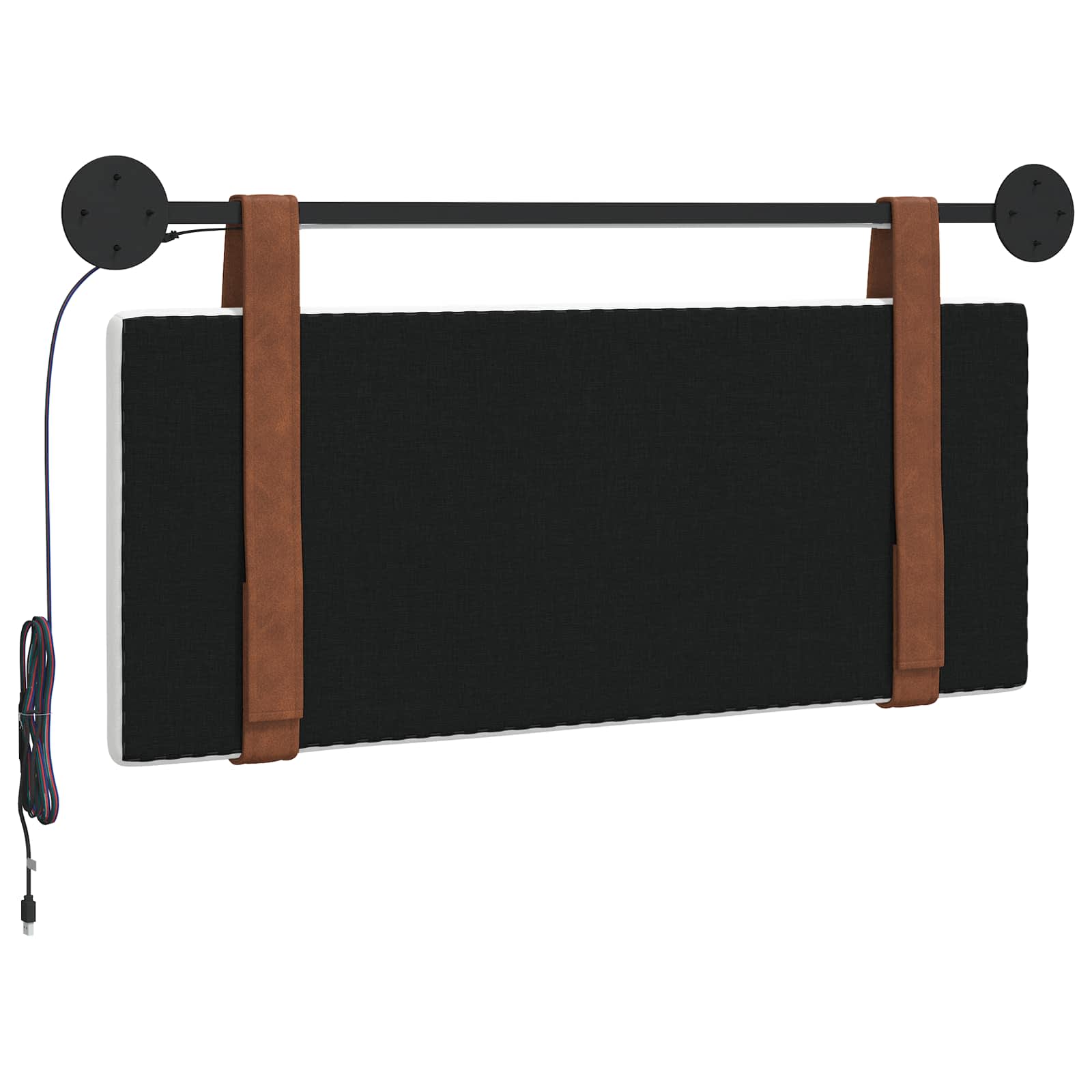 Tête de lit suspendue Avec lumière LED Blanc PU antique - XIOS