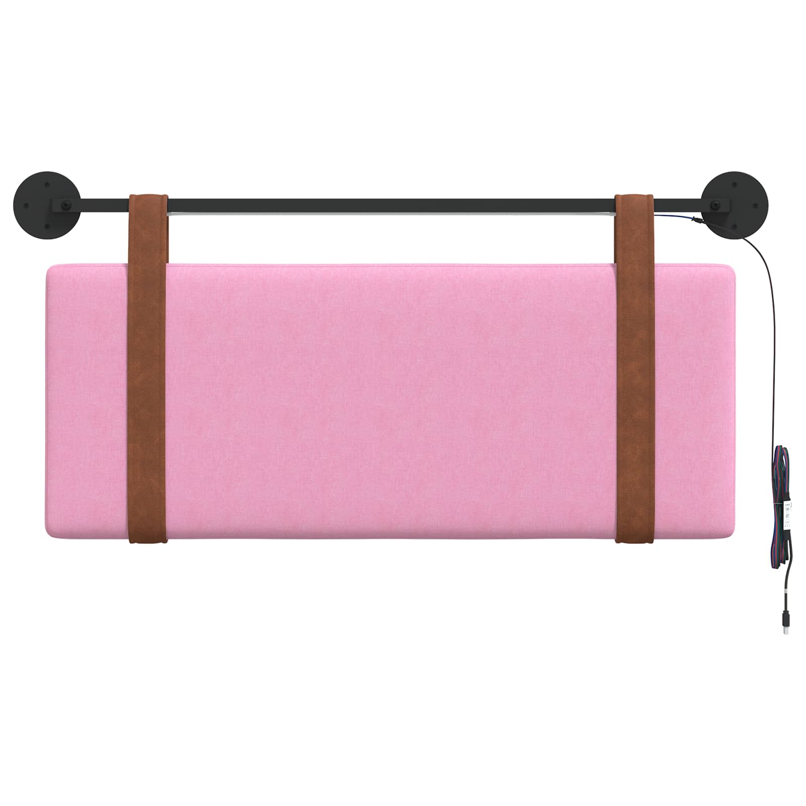 Tête de lit suspendue Avec lumière LED Rose PU antique - XIOS