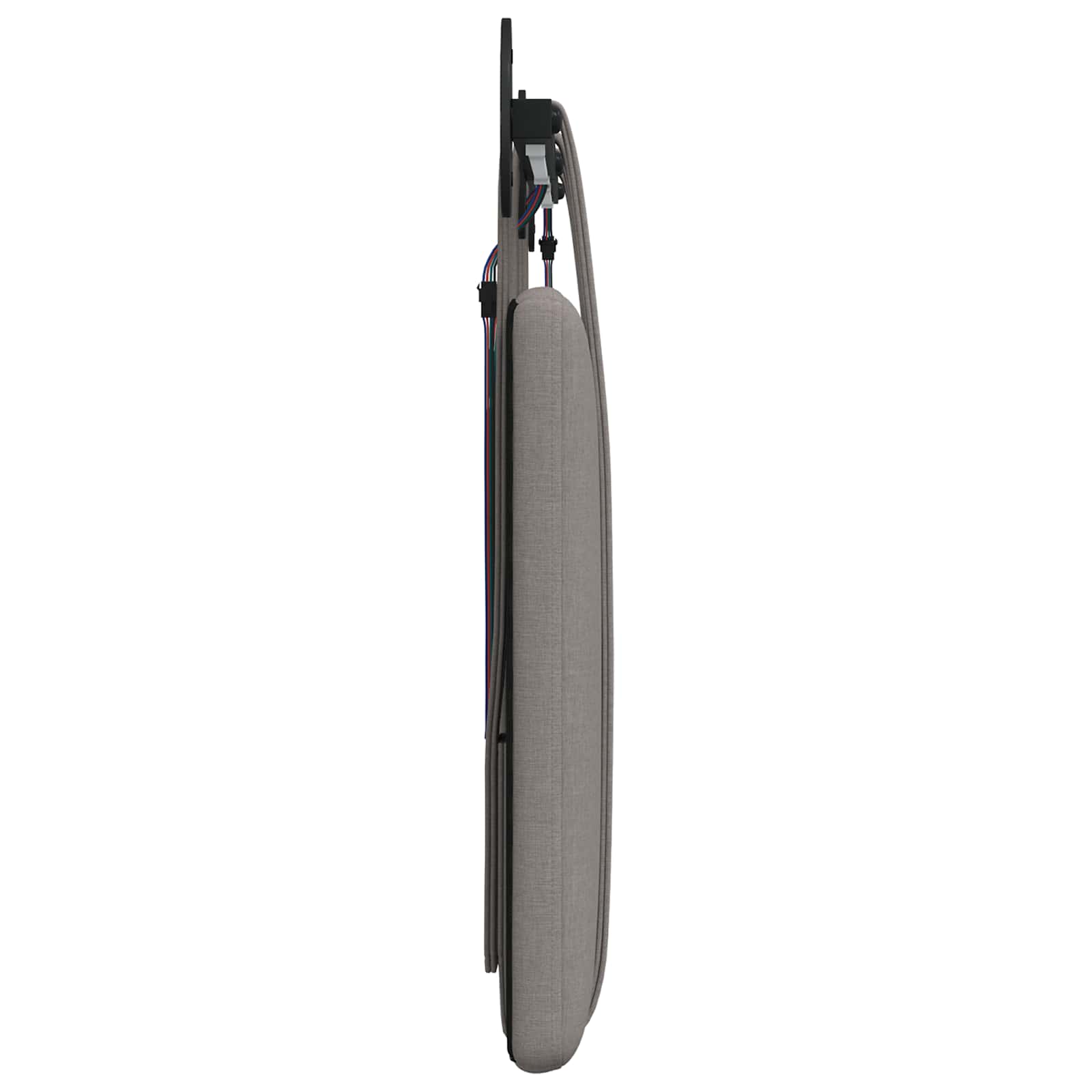 Tête de lit suspendue Avec lumière LED Taupe Tissu - XIOS