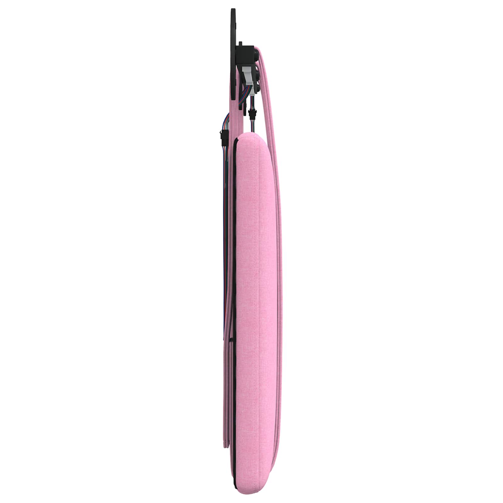 Tête de lit suspendue Avec lumière LED Rose Tissu - XIOS