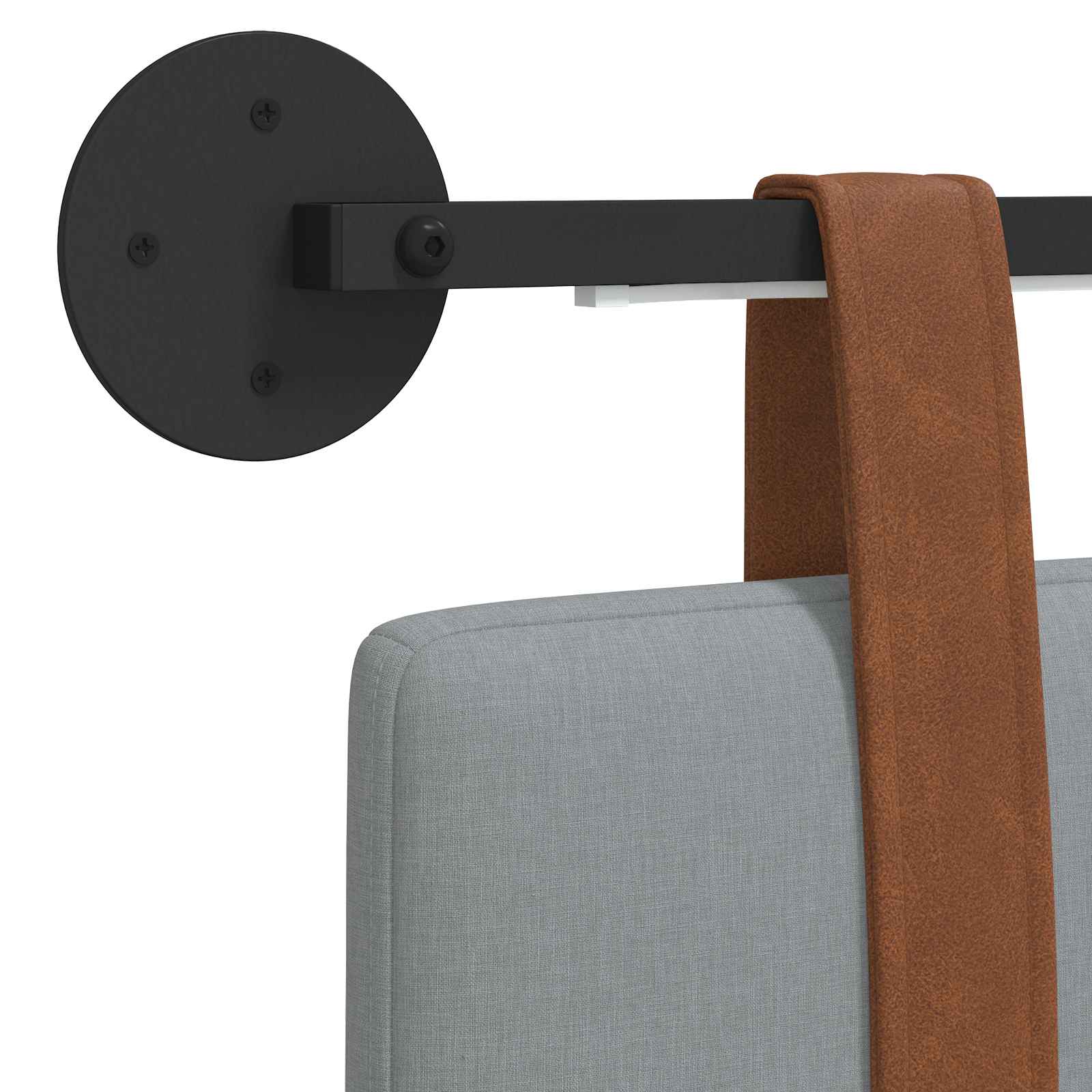 Tête de lit suspendue Avec lumière LED Gris clair PU antique - XIOS