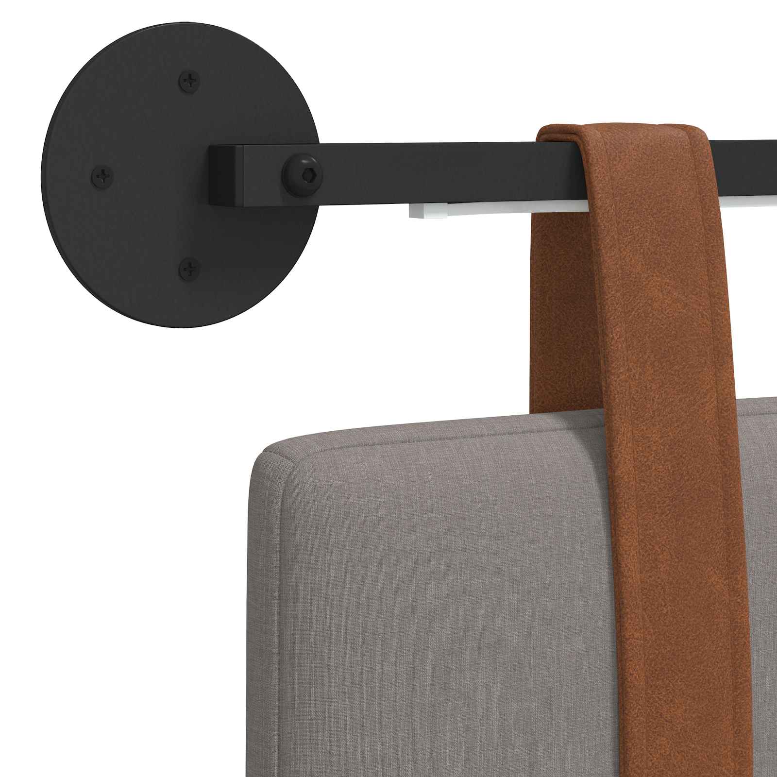 Tête de lit suspendue Avec lumière LED Taupe PU antique - XIOS