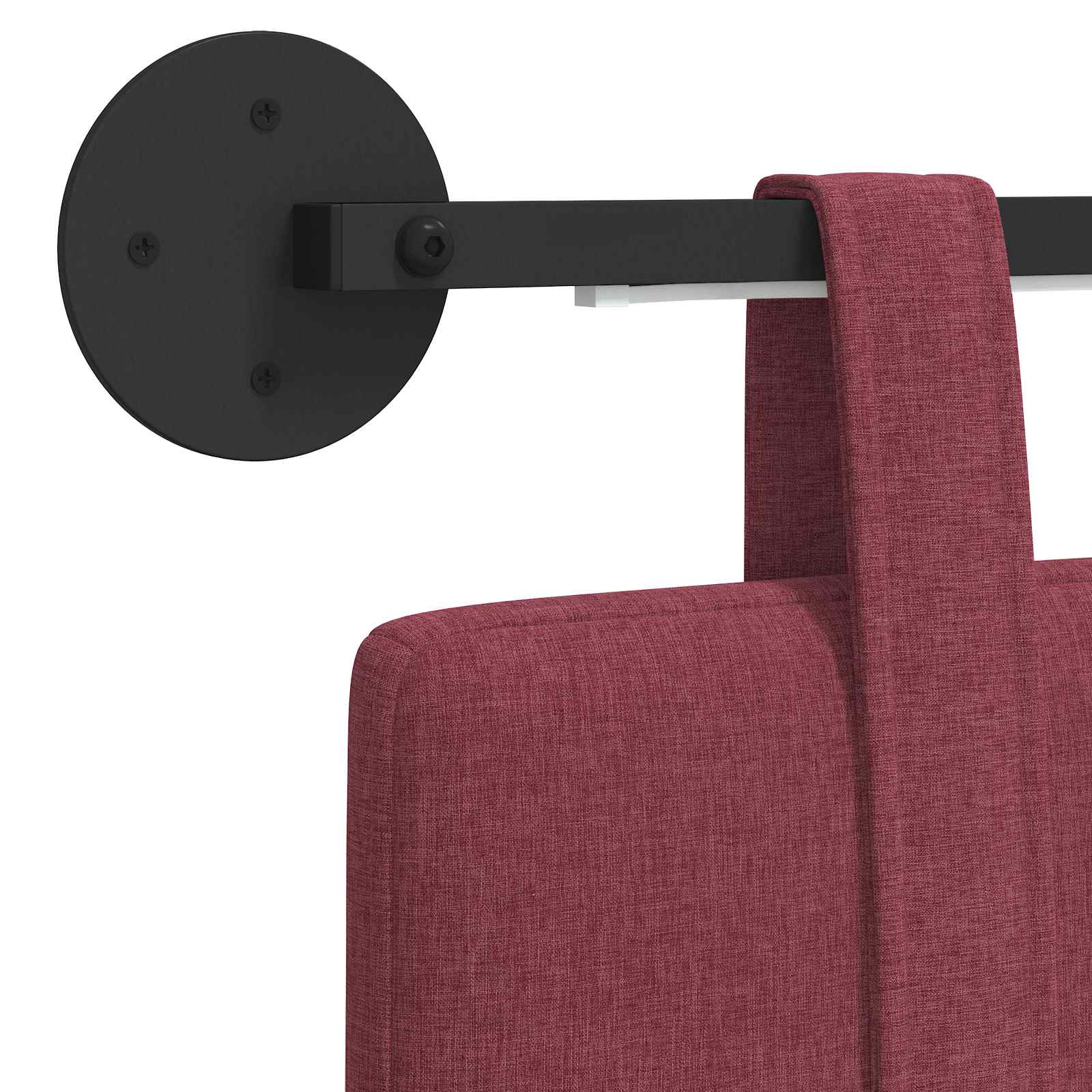 Tête de lit suspendue Avec lumière LED Bordeaux Tissu - XIOS