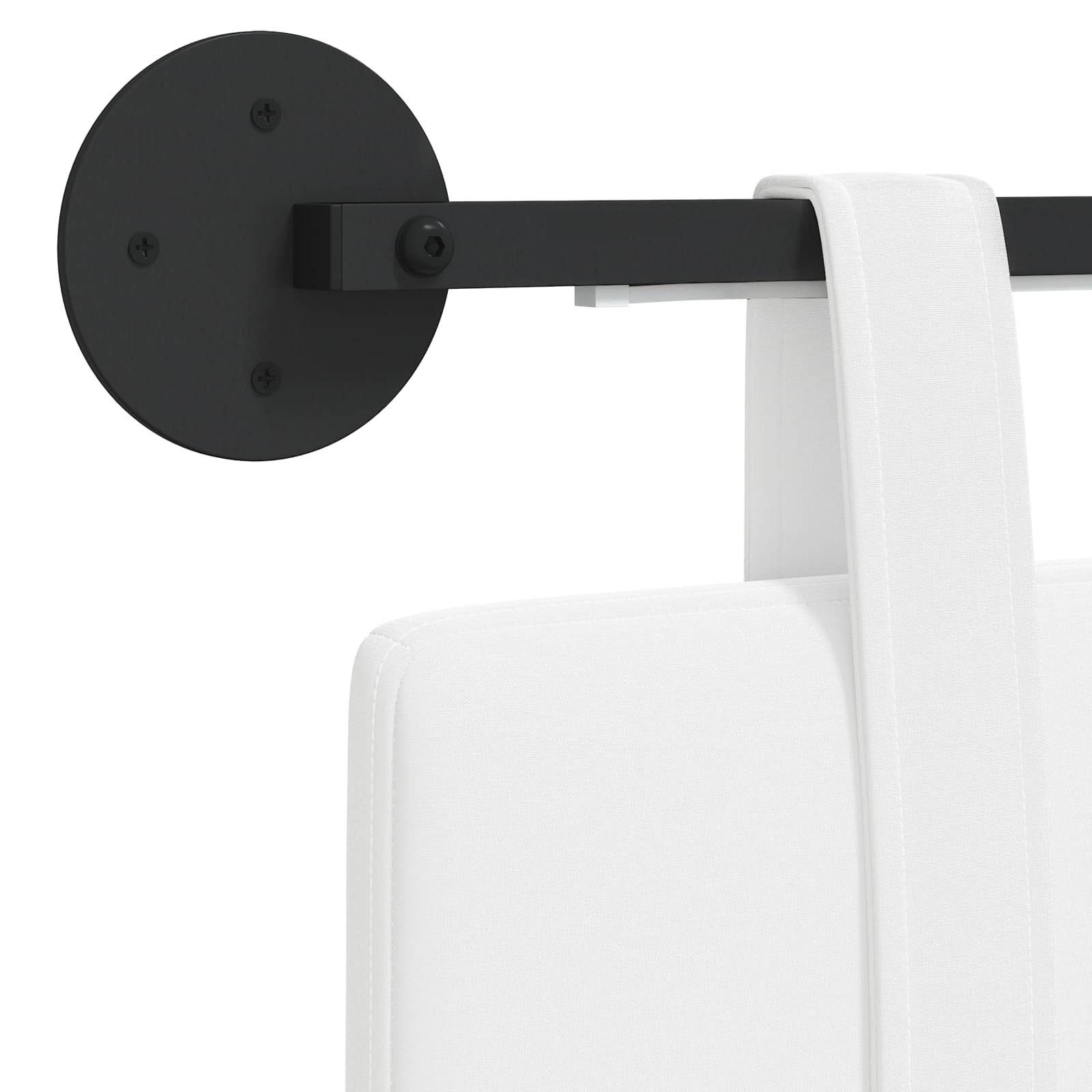 Tête de lit suspendue Avec lumière LED Blanc Tissu - XIOS