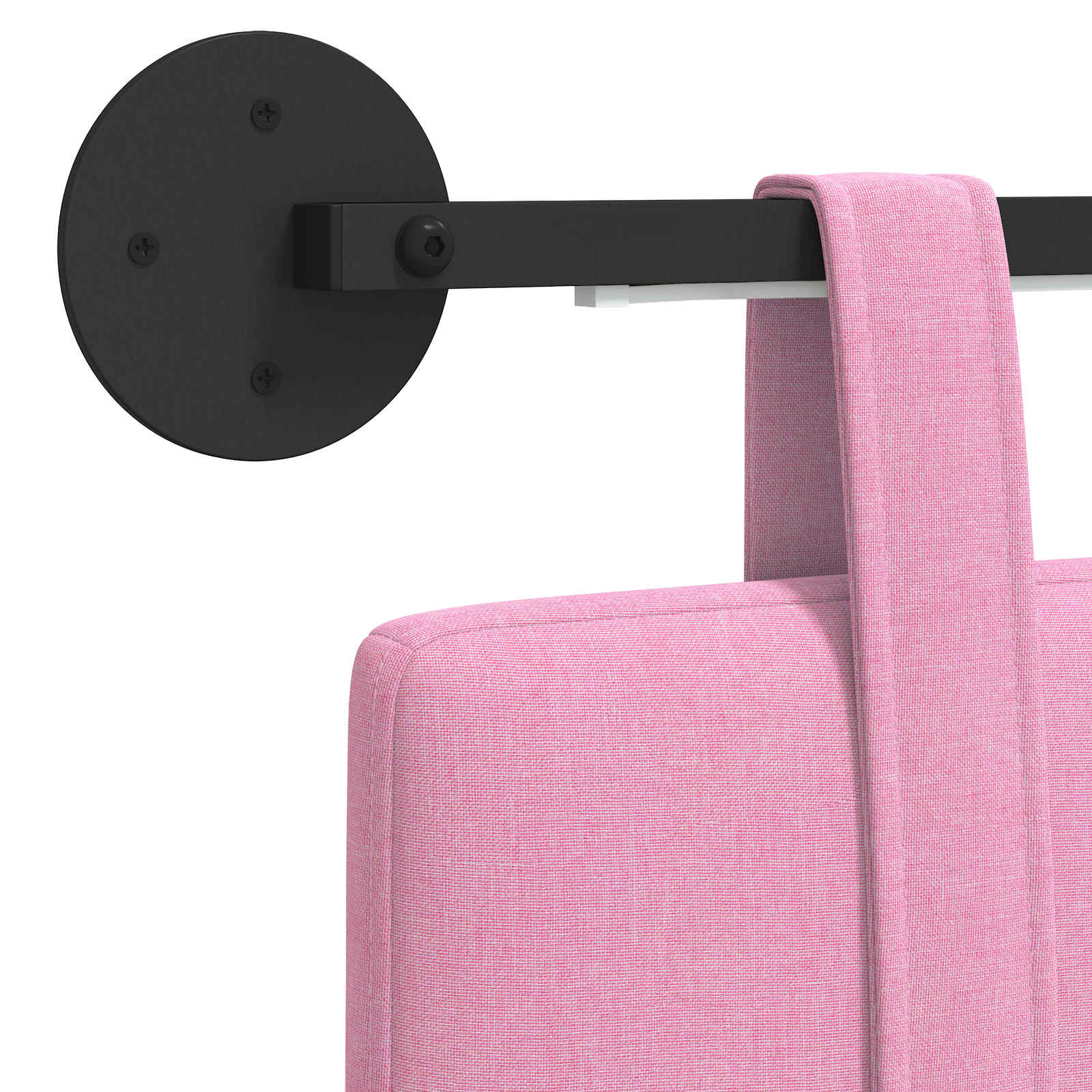 Tête de lit suspendue Avec lumière LED Rose Tissu - XIOS