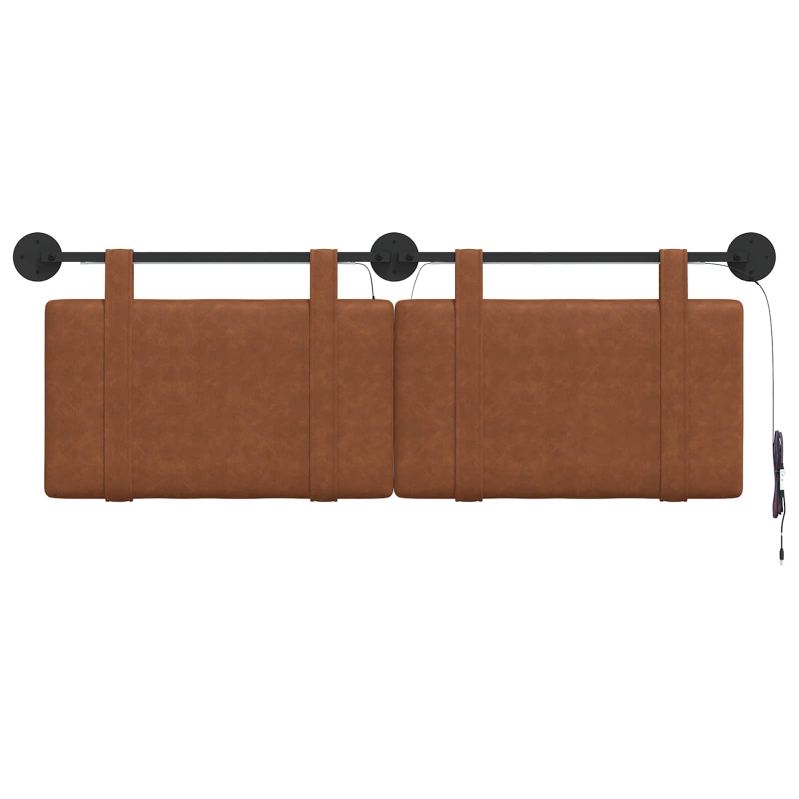Tête de lit suspendue Avec lumière LED Marron PU antique - XIOS
