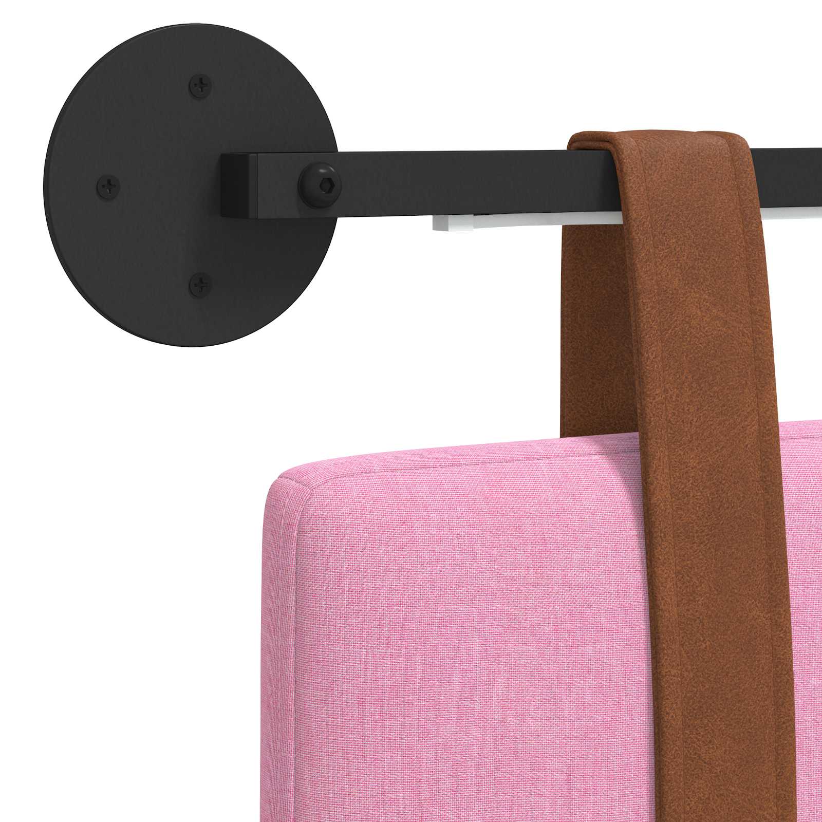 Tête de lit suspendue Avec lumière LED Rose PU antique - XIOS