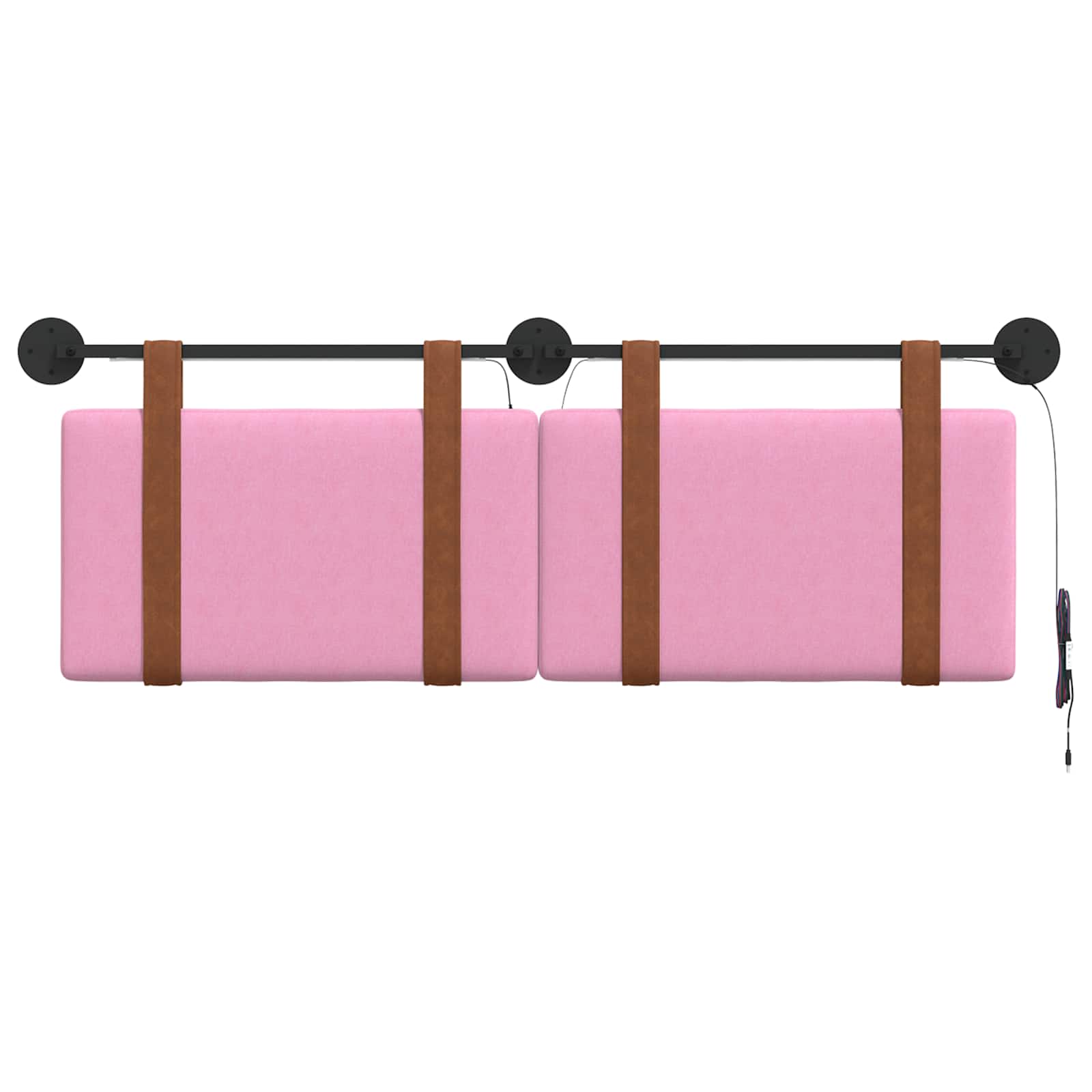 Tête de lit suspendue Avec lumière LED Rose PU antique - XIOS