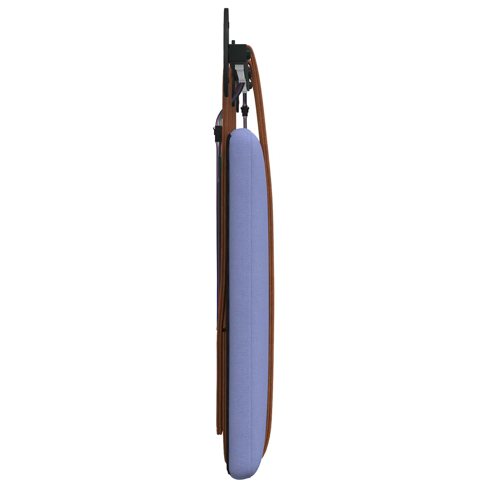 Tête de lit suspendue Avec lumière LED Bleu denim PU antique - XIOS