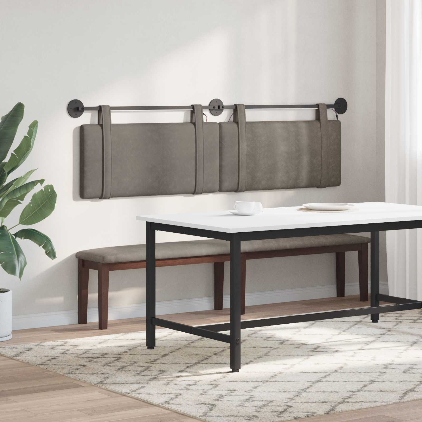 Tête de lit suspendue Avec lumière LED Gris PU antique - XIOS
