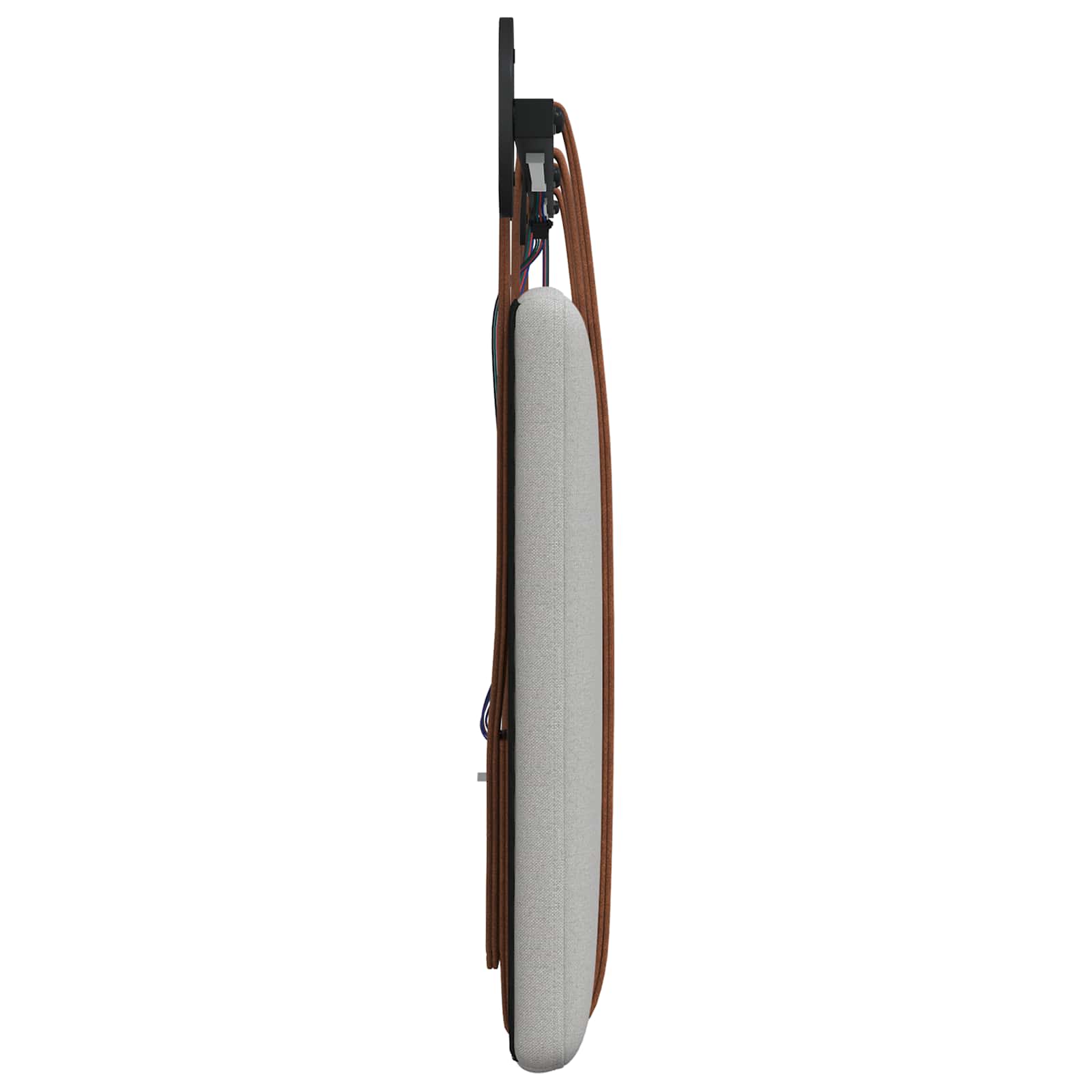 Tête de lit suspendue Avec lumière LED Gris nuage PU antique - XIOS