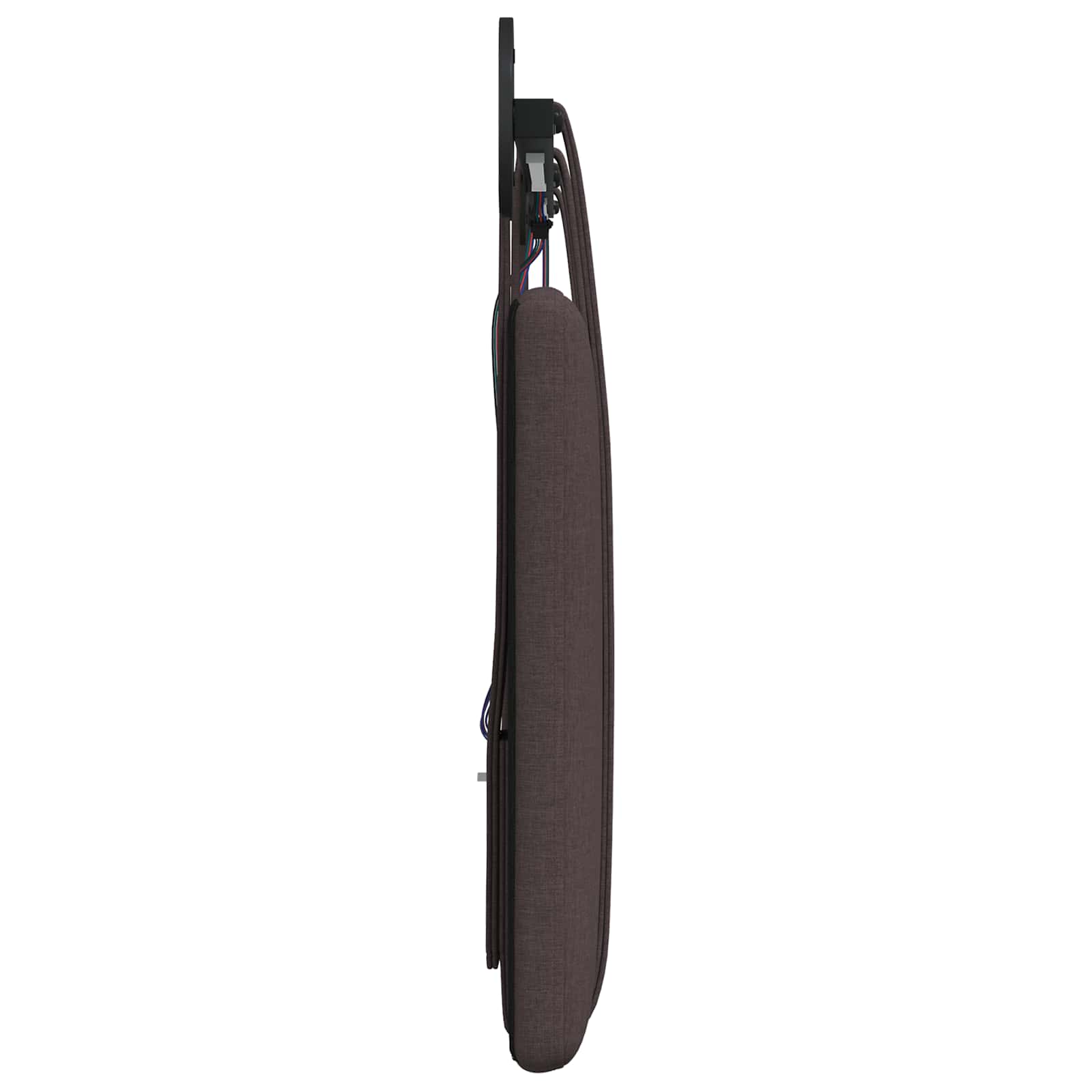 Tête de lit suspendue Avec lumière LED Marron foncé Tissu - XIOS
