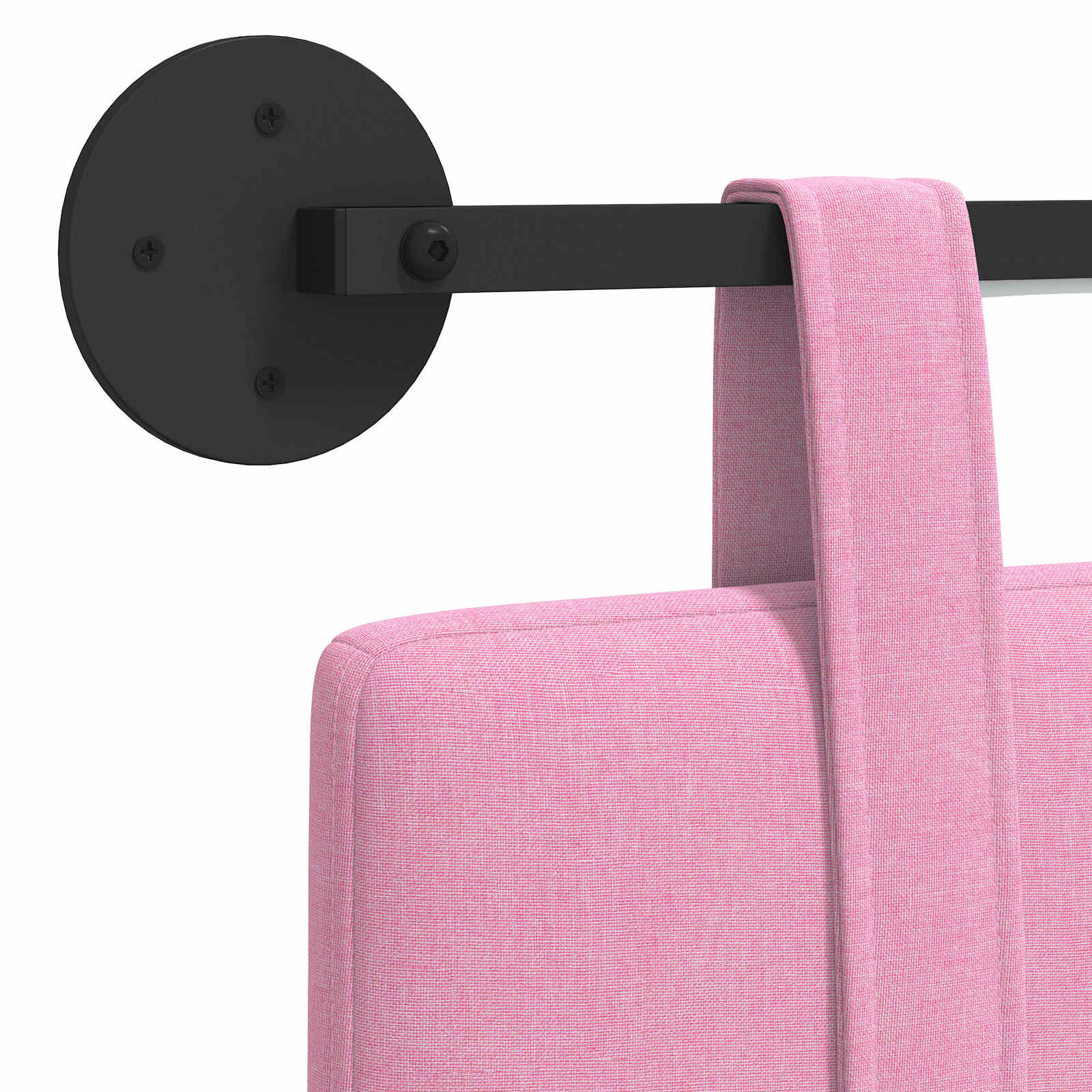 Tête de lit suspendue Avec lumière LED Rose Tissu - XIOS