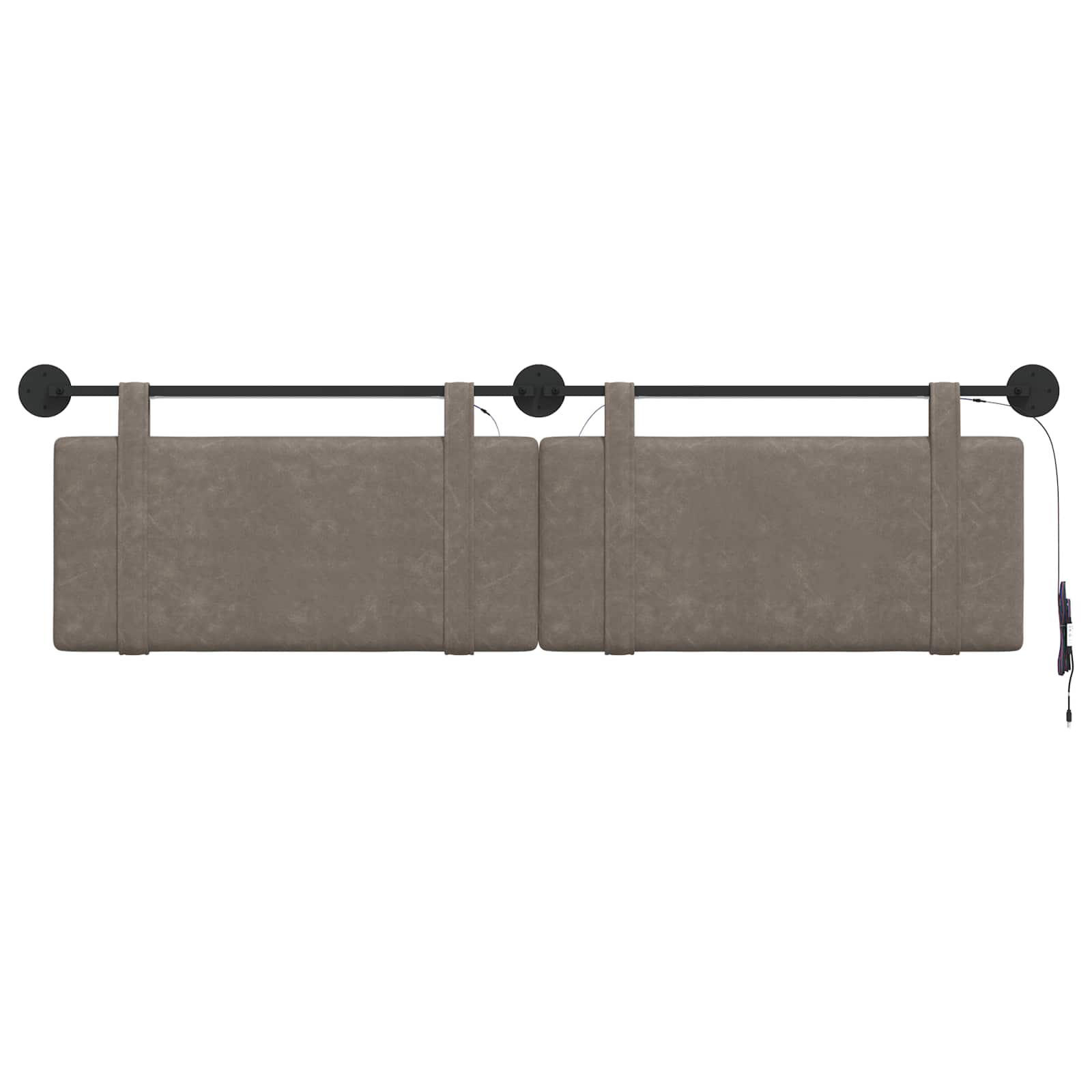 Tête de lit suspendue Avec lumière LED Gris PU antique - XIOS