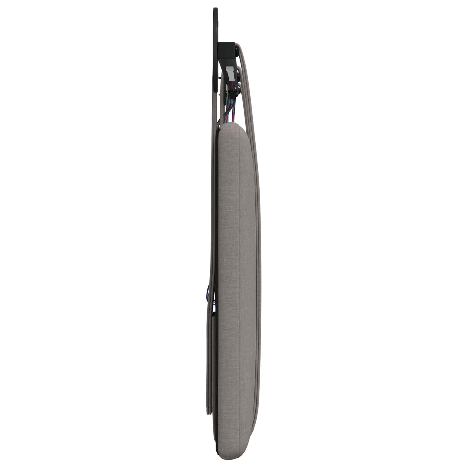 Tête de lit suspendue Avec lumière LED Taupe Tissu - XIOS