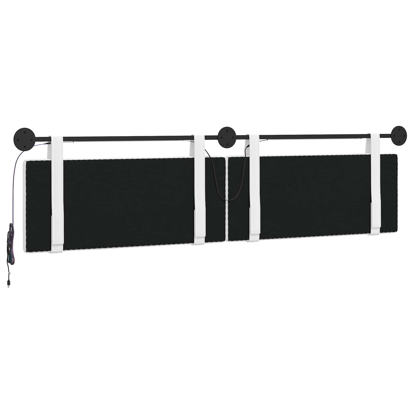 Tête de lit suspendue Avec lumière LED Blanc Tissu - XIOS