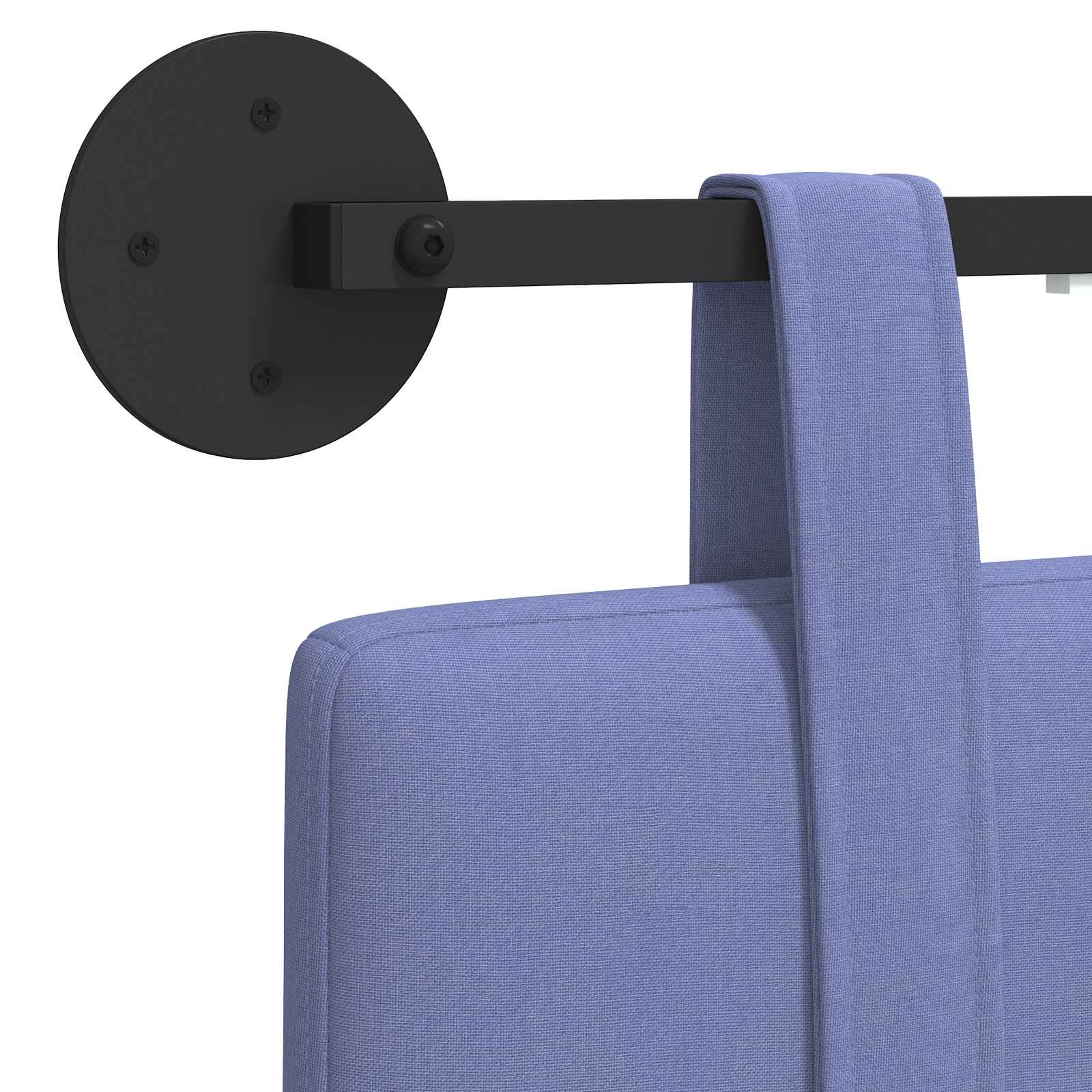 Tête de lit suspendue Avec lumière LED Bleu denim Tissu - XIOS