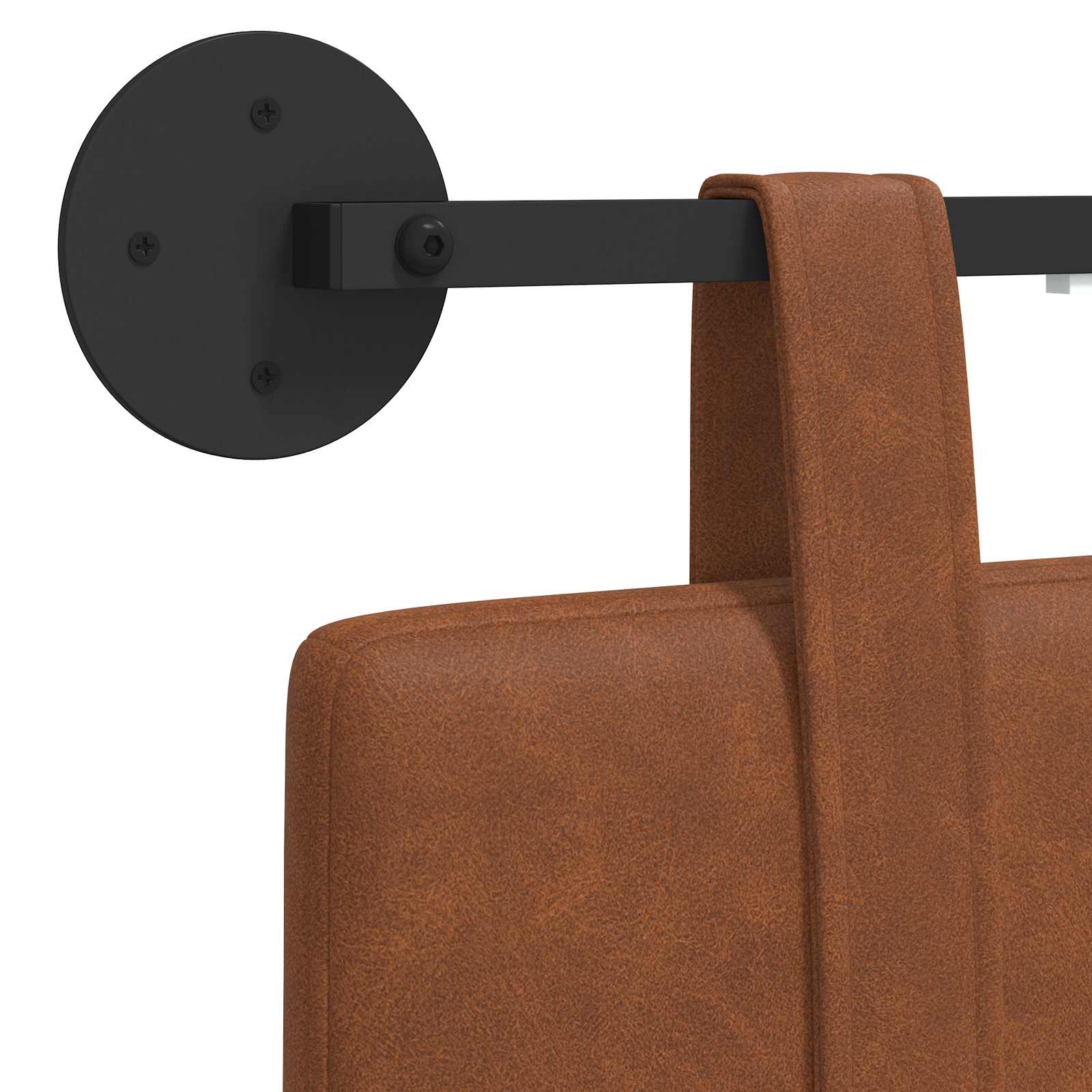 Tête de lit suspendue Avec lumière LED Marron PU antique - XIOS