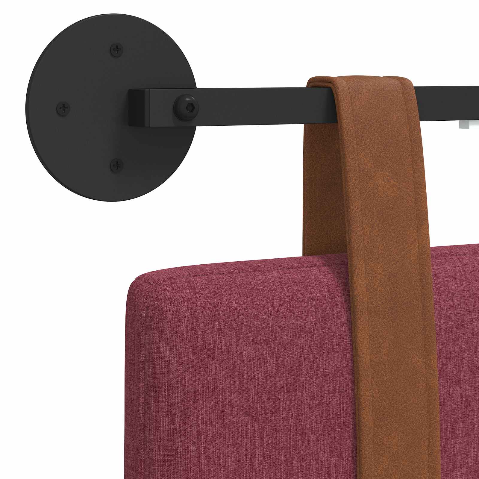 Tête de lit suspendue Avec lumière LED Bordeaux PU antique - XIOS