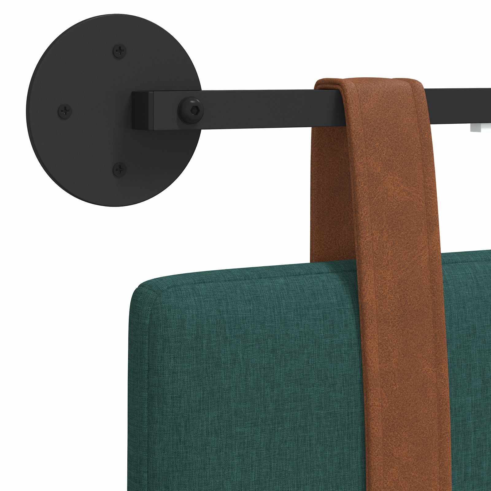 Tête de lit suspendue Avec lumière LED Vert foncé PU antique - XIOS