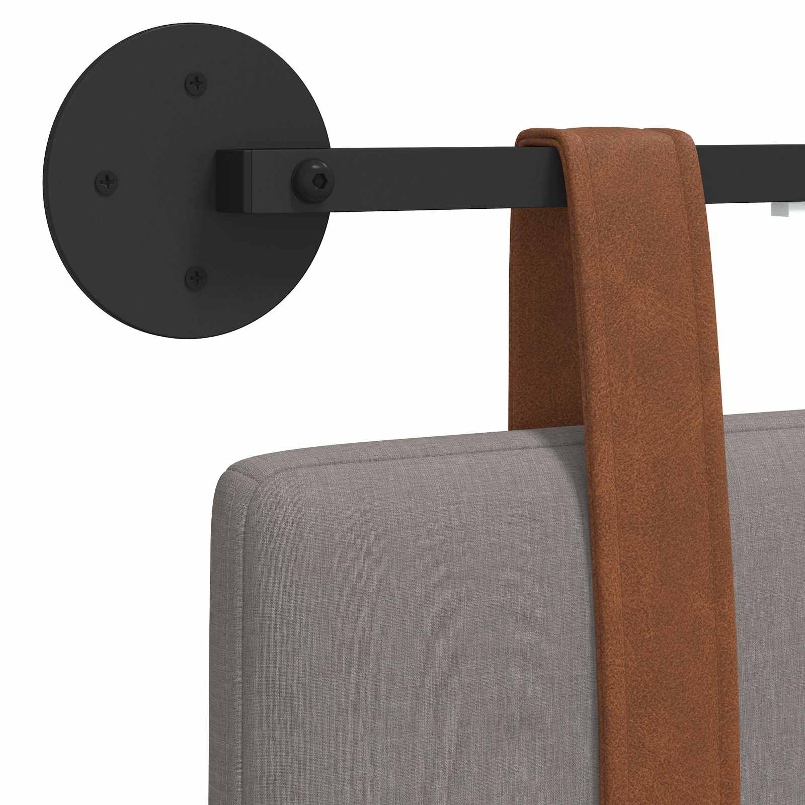 Tête de lit suspendue Avec lumière LED Taupe PU antique - XIOS