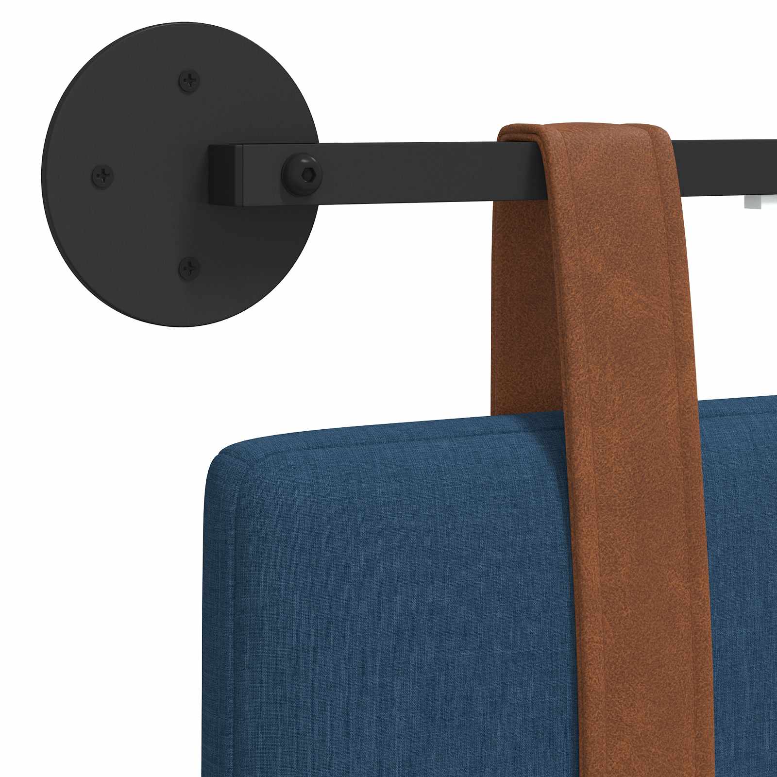 Tête de lit suspendue Avec lumière LED Bleu PU antique - XIOS