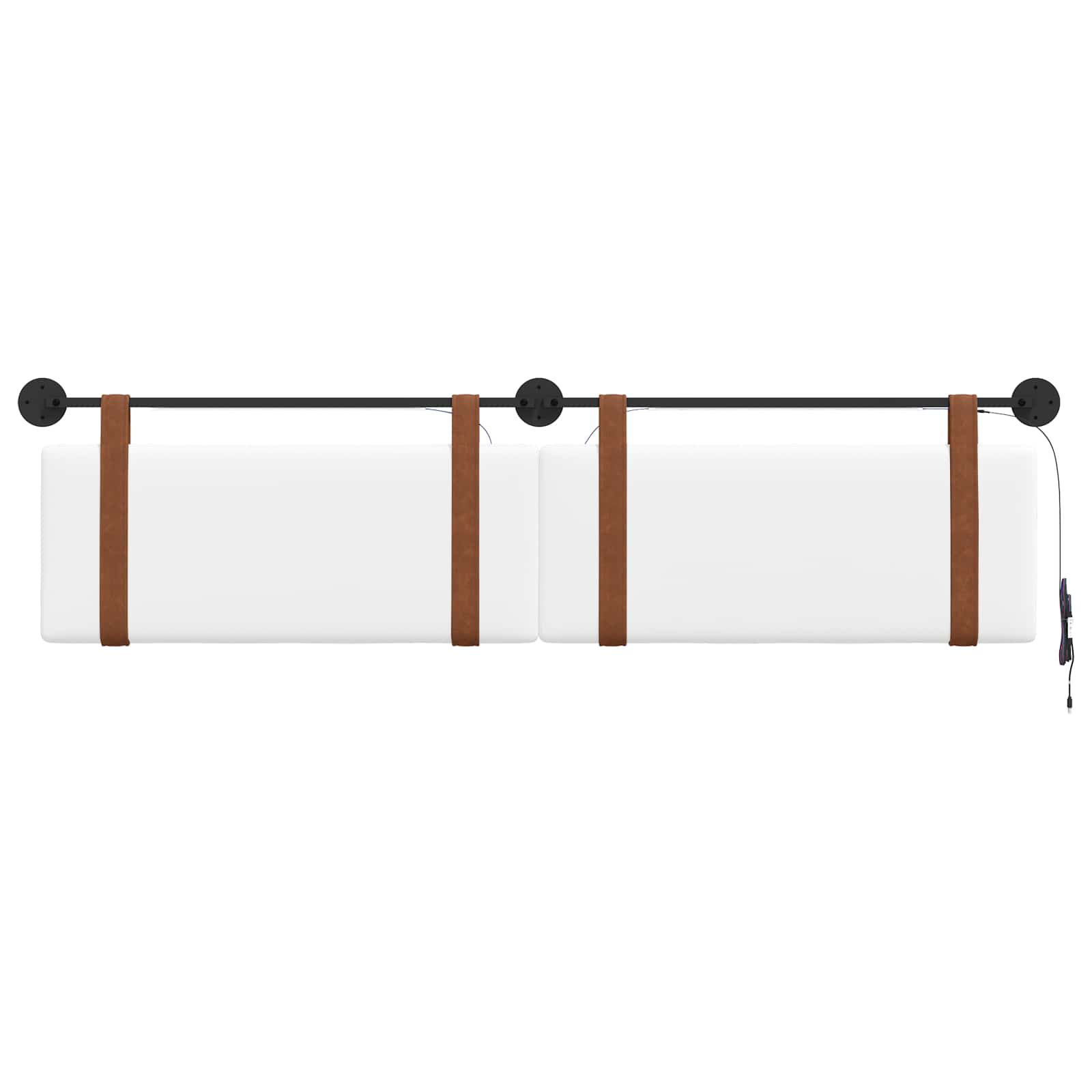 Tête de lit suspendue Avec lumière LED Blanc PU antique - XIOS