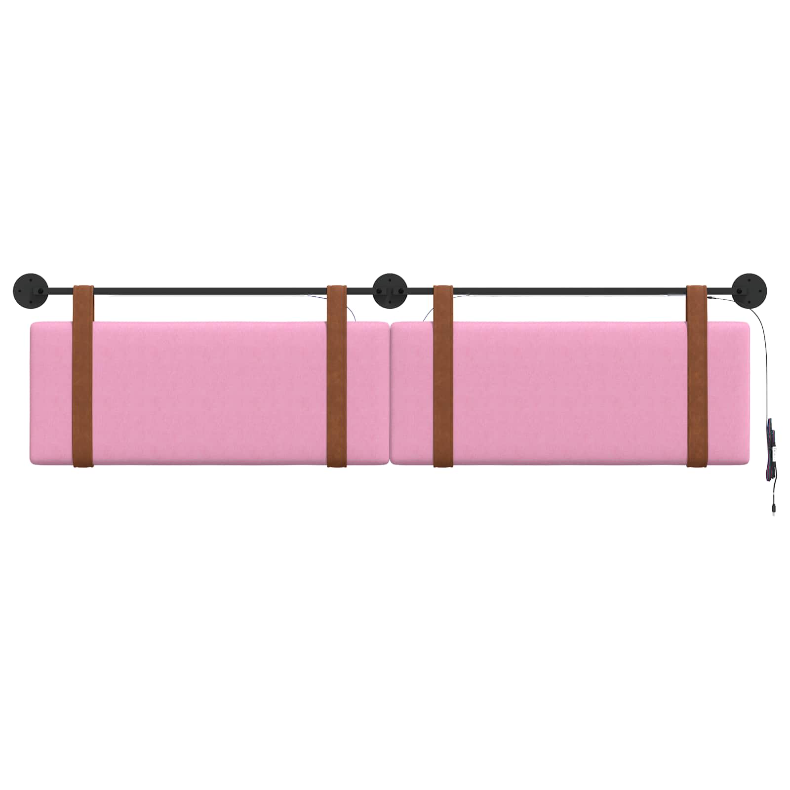 Tête de lit suspendue Avec lumière LED Rose PU antique - XIOS