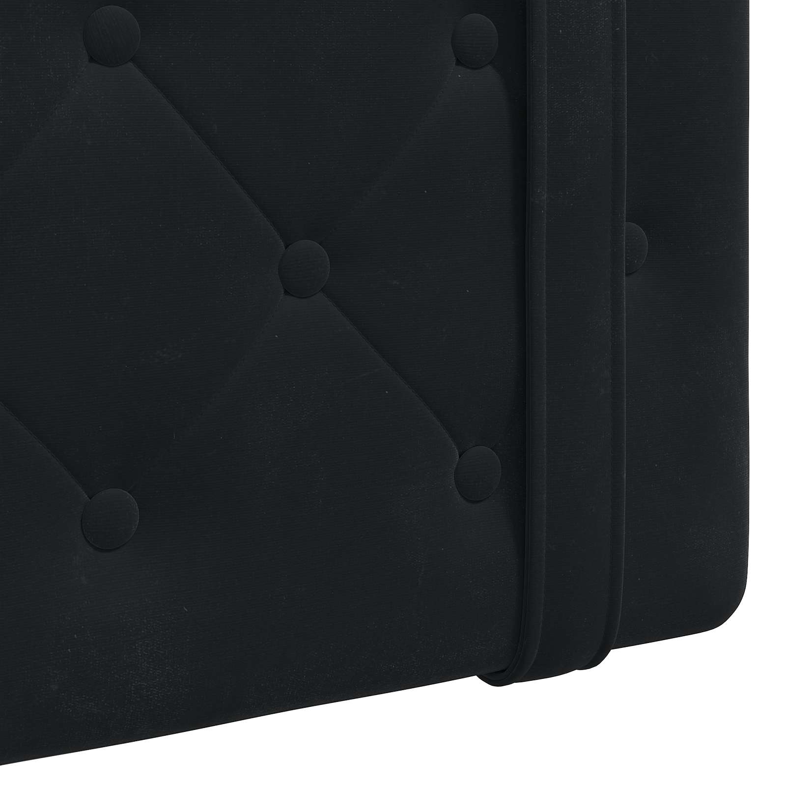 Tête de lit suspendue Avec lumière LED Noir Velours - XIOS