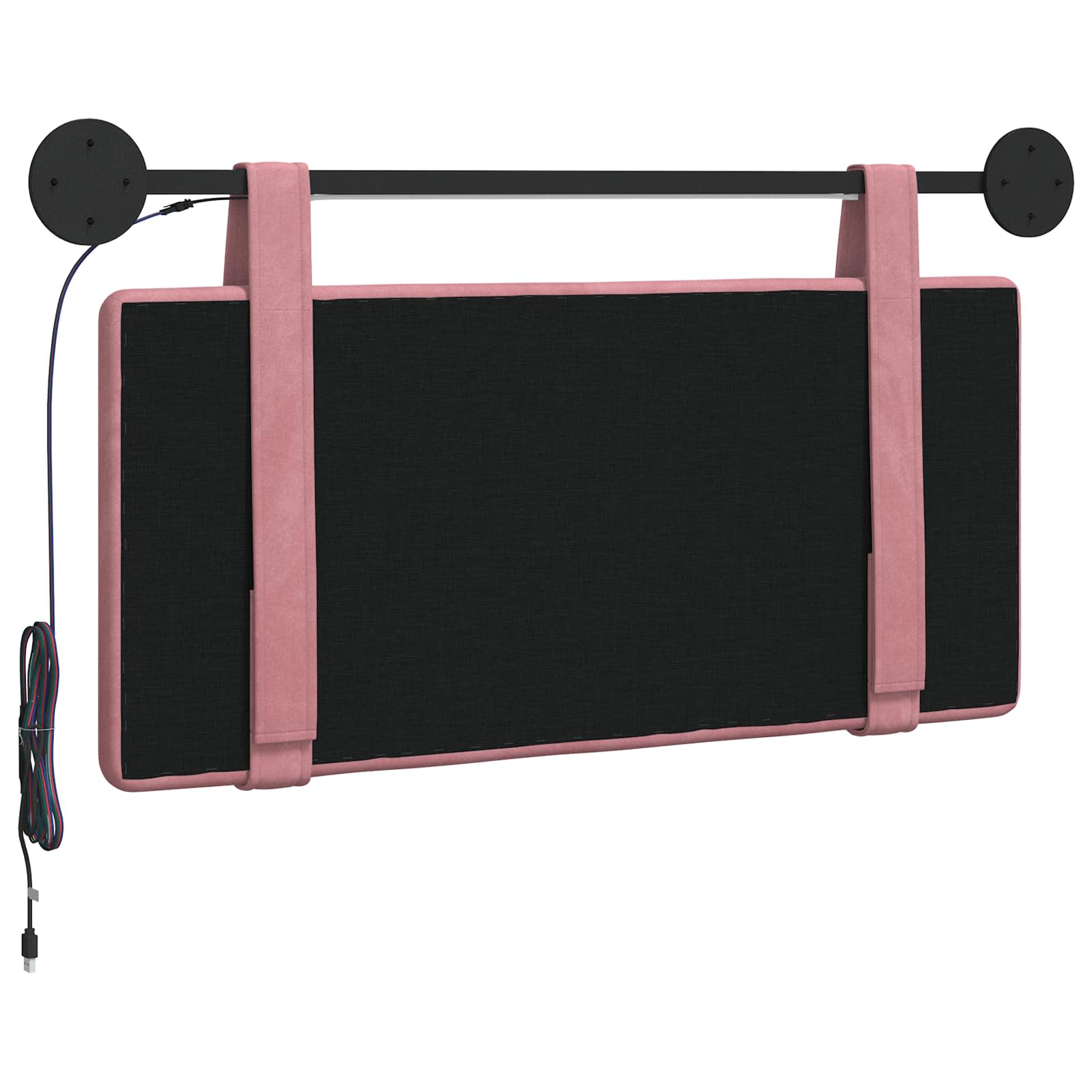 Tête de lit suspendue Avec lumière LED Rose Velours - XIOS