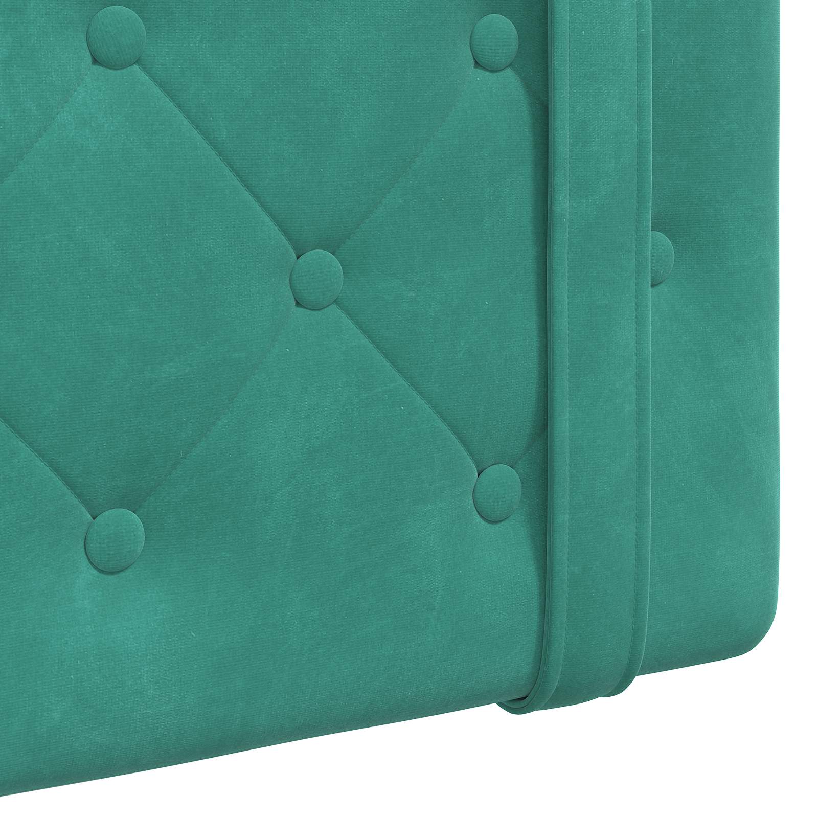 Tête de lit suspendue Avec lumière LED Turquoise Velours - XIOS