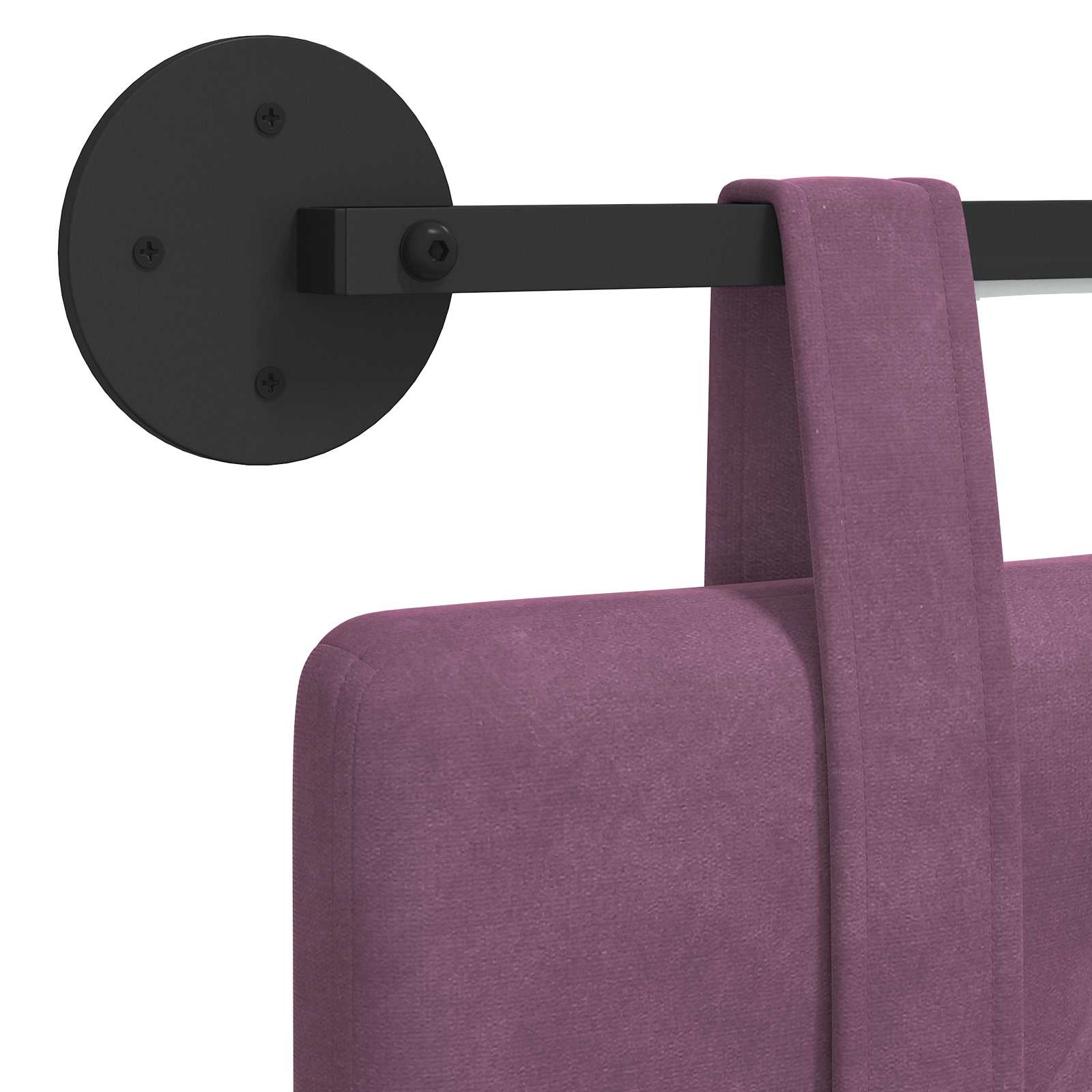 Tête de lit suspendue Avec lumière LED Pourpre Velours - XIOS