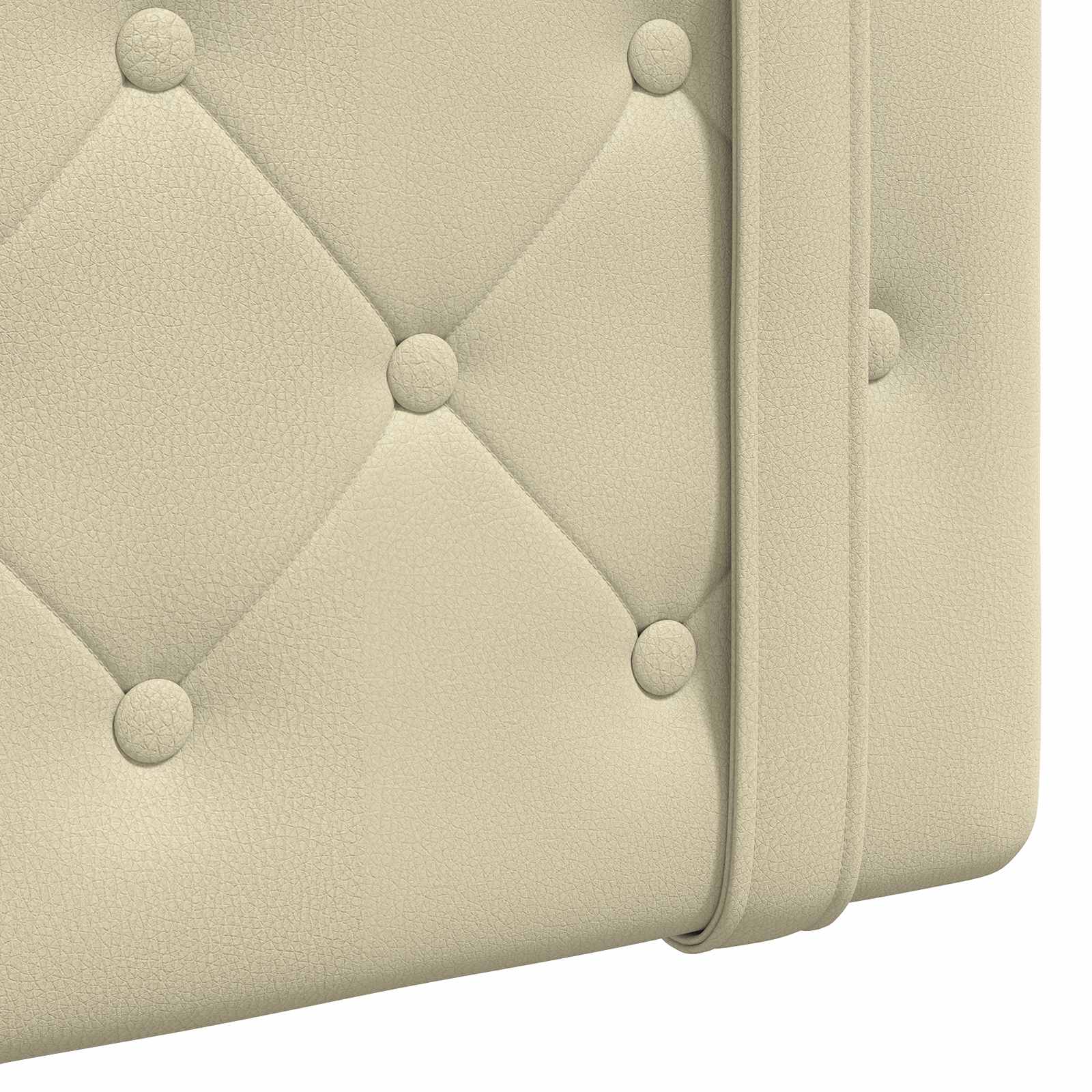Tête de lit suspendue Avec lumière LED Crème Simili cuir - XIOS