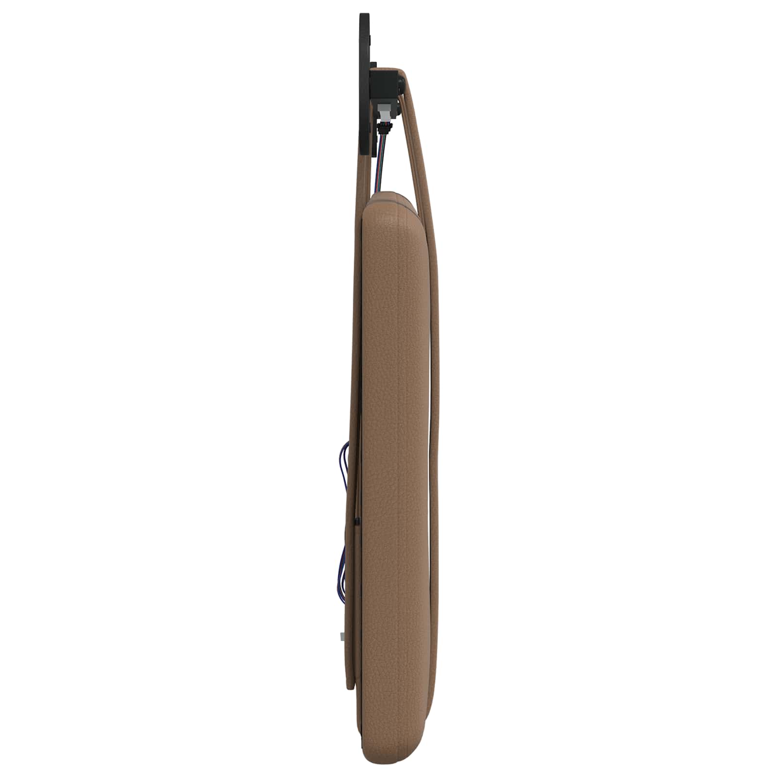 Tête de lit suspendue Avec lumière LED Cappuccino Simili cuir - XIOS