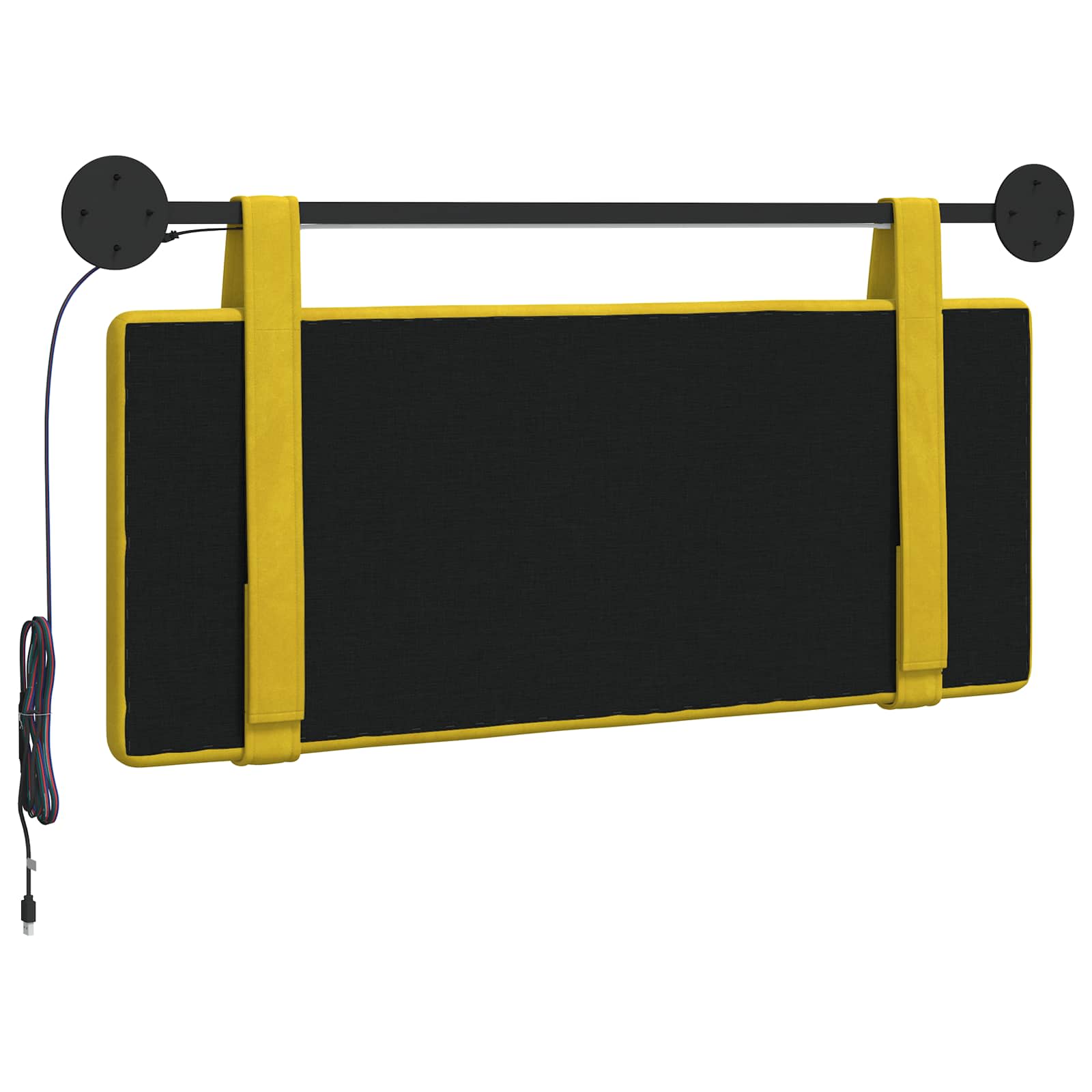 Tête de lit suspendue Avec lumière LED Jaune Velours - XIOS