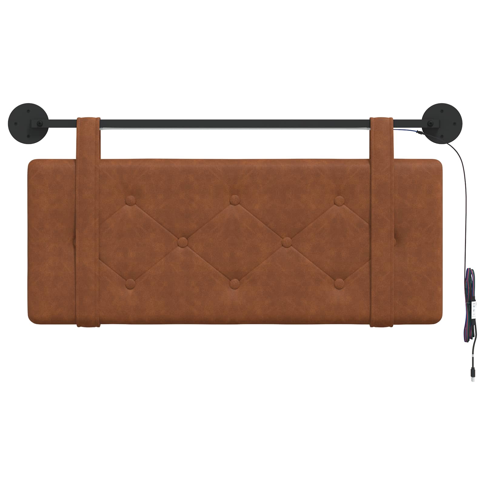 Tête de lit suspendue Avec lumière LED Marron PU antique - XIOS