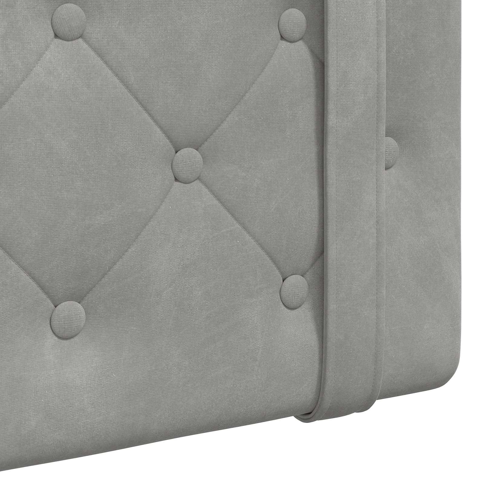 Tête de lit suspendue Avec lumière LED Gris clair Velours - XIOS
