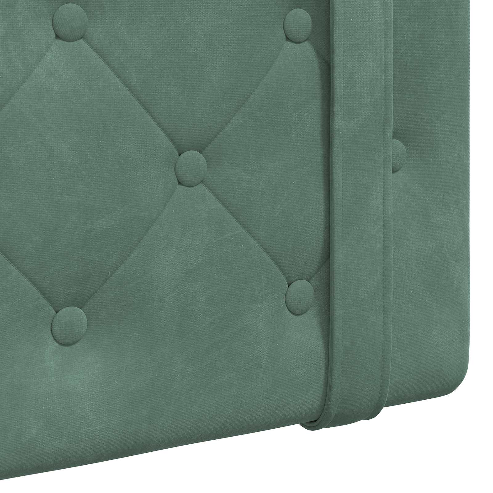 Tête de lit suspendue Avec lumière LED Vert Mer Velours - XIOS