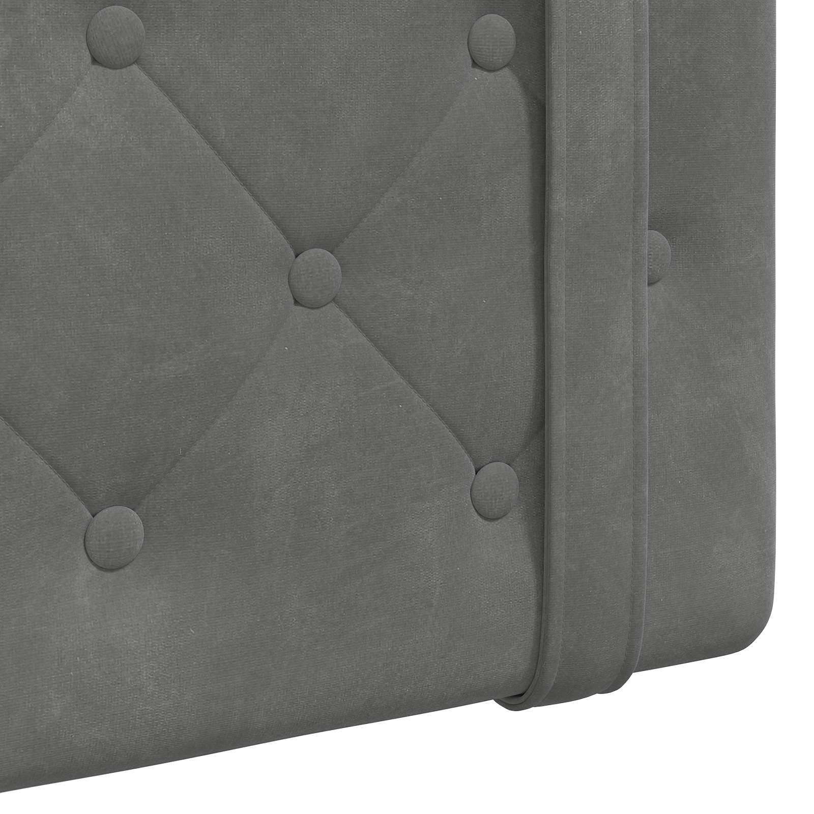 Tête de lit suspendue Avec lumière LED Gris foncé Velours - XIOS