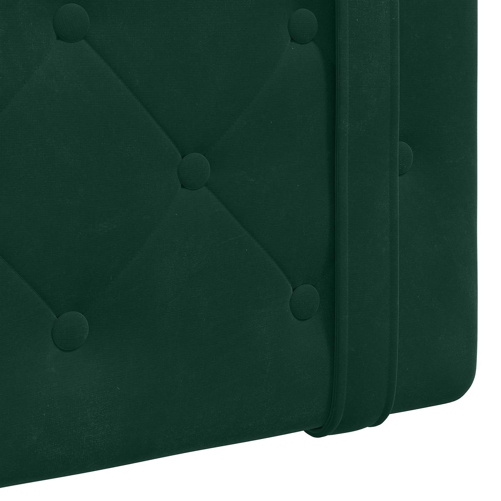 Tête de lit suspendue Avec lumière LED Vert foncé Velours - XIOS