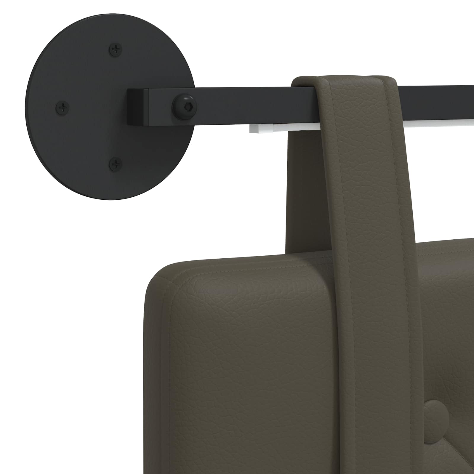 Tête de lit suspendue Avec lumière LED Gris Simili cuir - XIOS